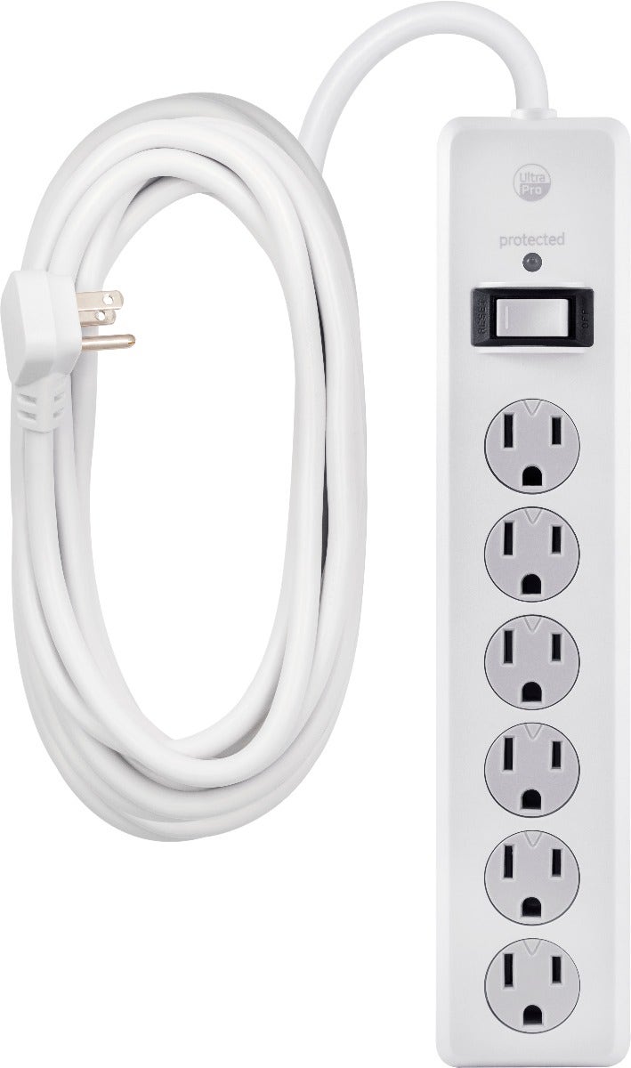 GE UltraPro 6-Outlet 20ft. Surge Protector, White