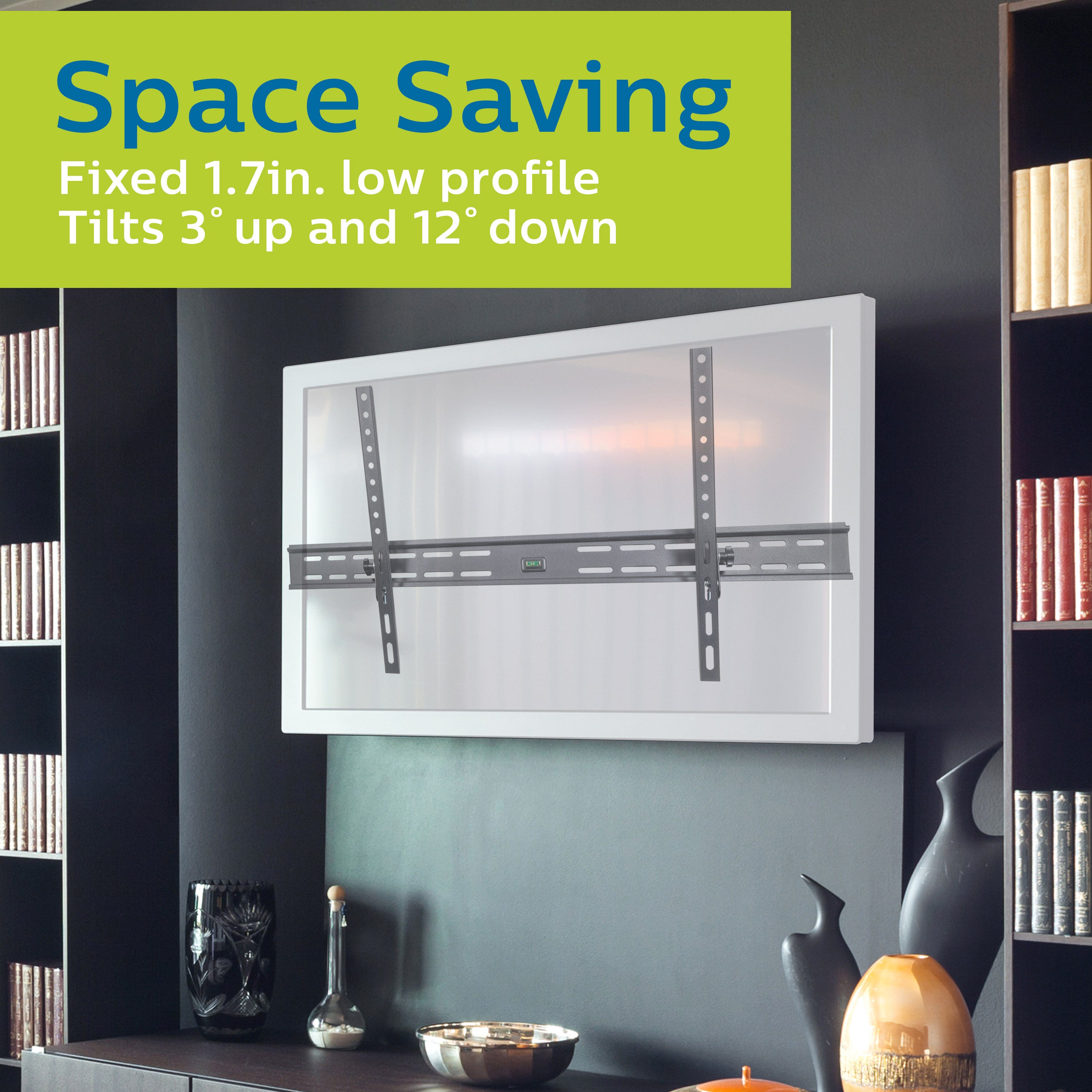 Philips Large Flat-Screen TV Tilt Wall Mount, Up to 100in., Black