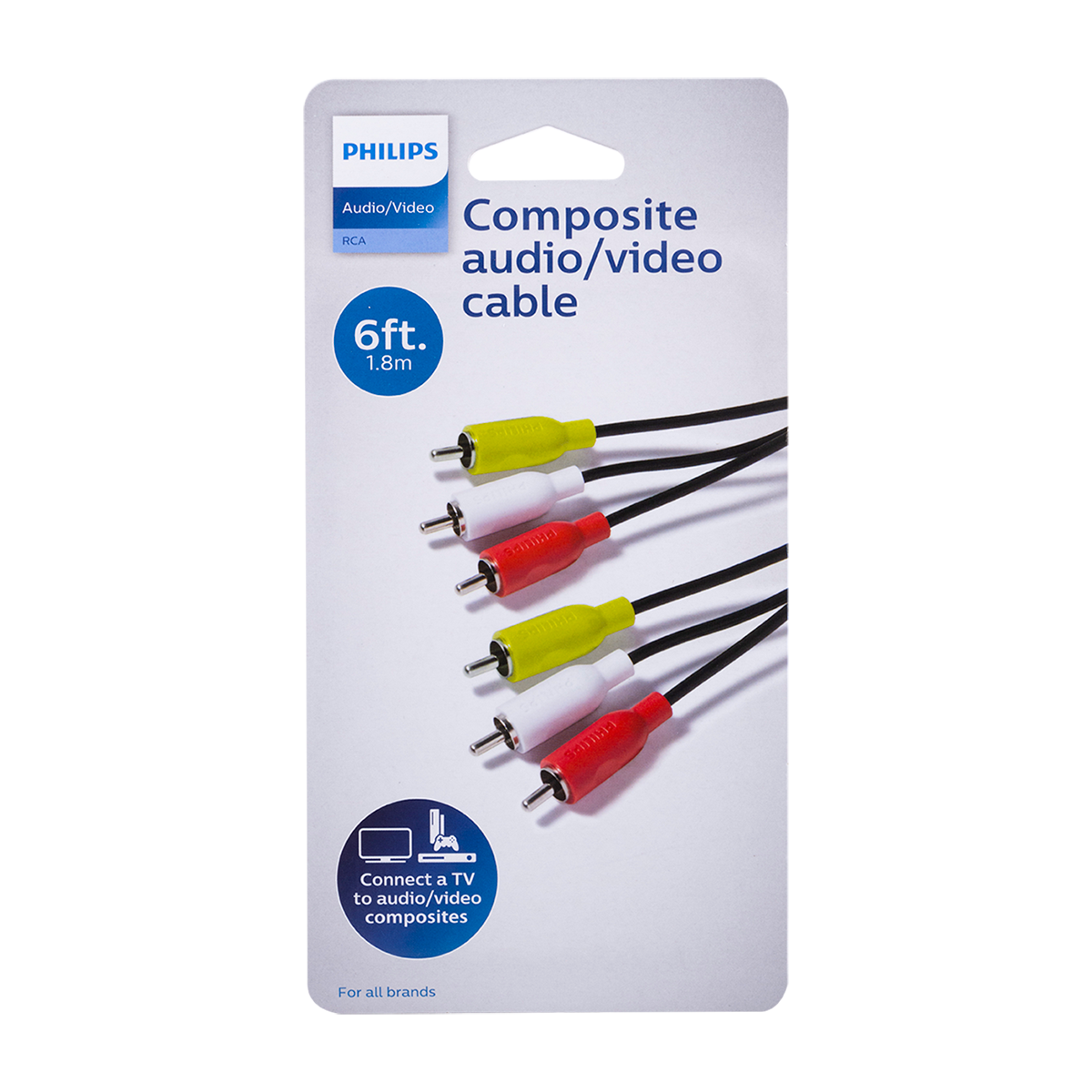 Philips 6 ft. Composite Audio/Video Cable, Black