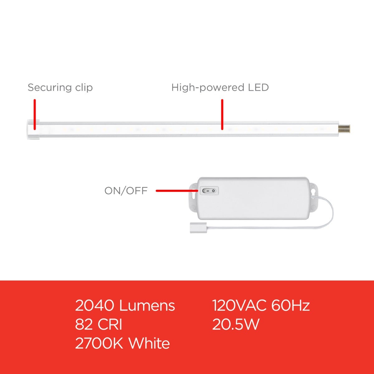 UltraPro 10in. Linkable LED Bright Strips, 2 Pack