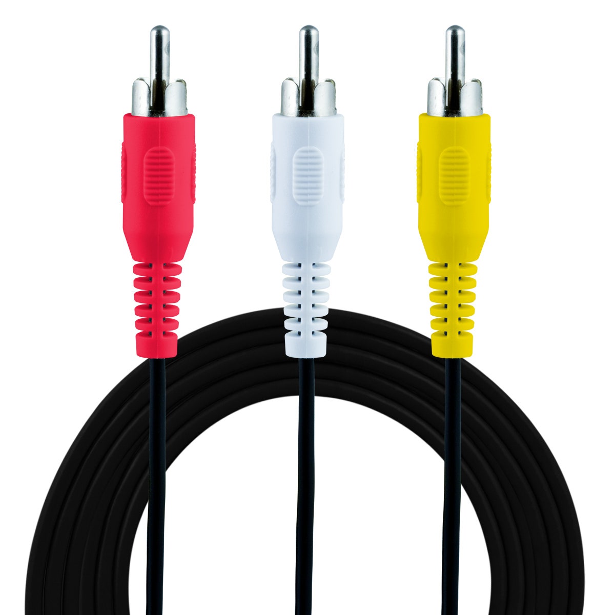 GE 12ft. Composite Audio/Video Cable with RCA-Type Connectors, Black