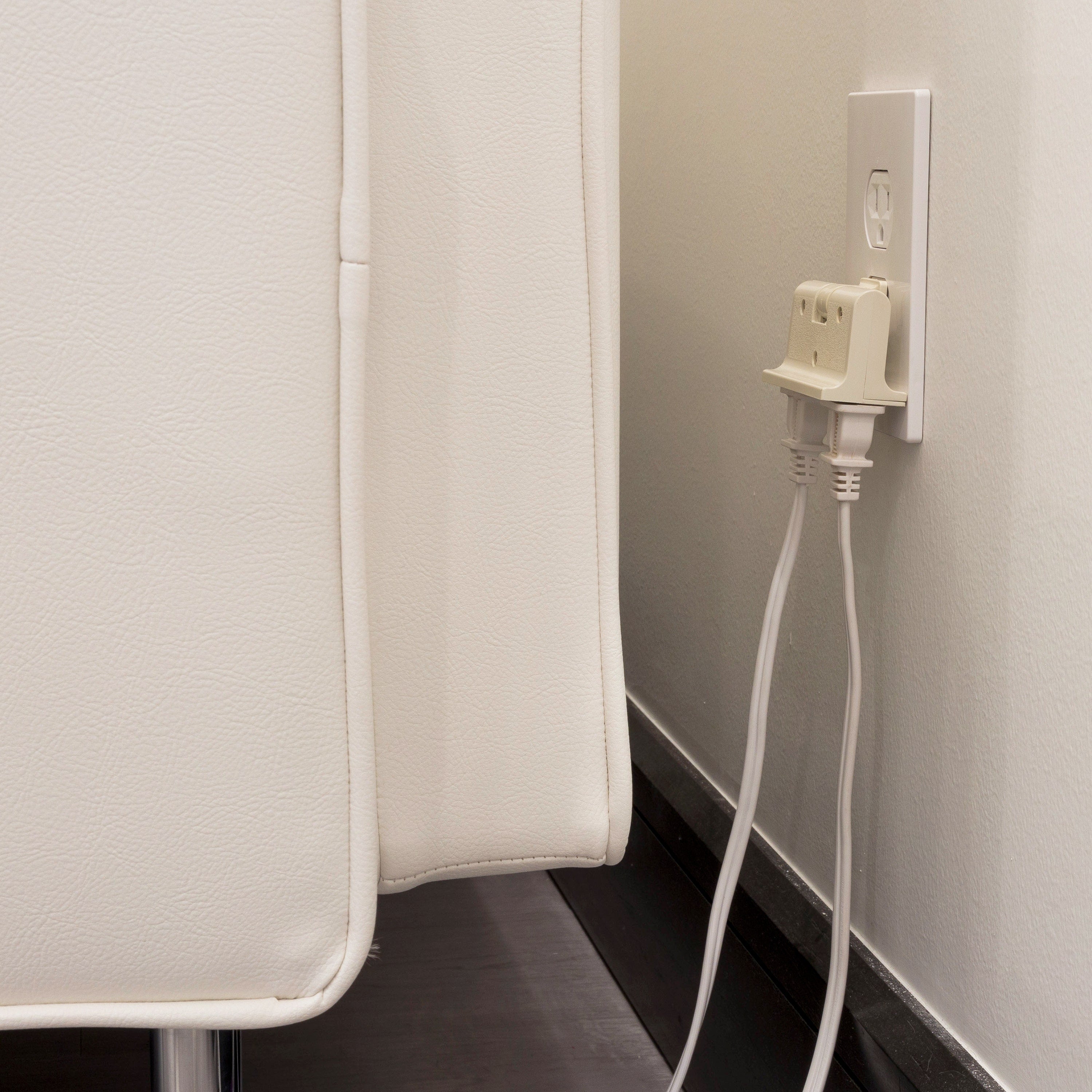 GE 3-Outlet Swivel Wall Tap, Light Almond