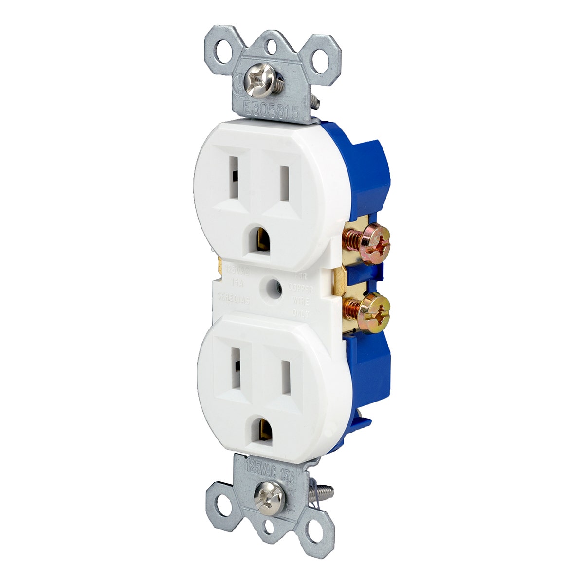 Jasco Grounding Duplex Receptacle, White