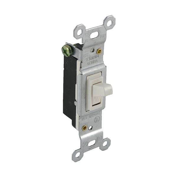 GE Grounding Toggle Switch, Light Almond