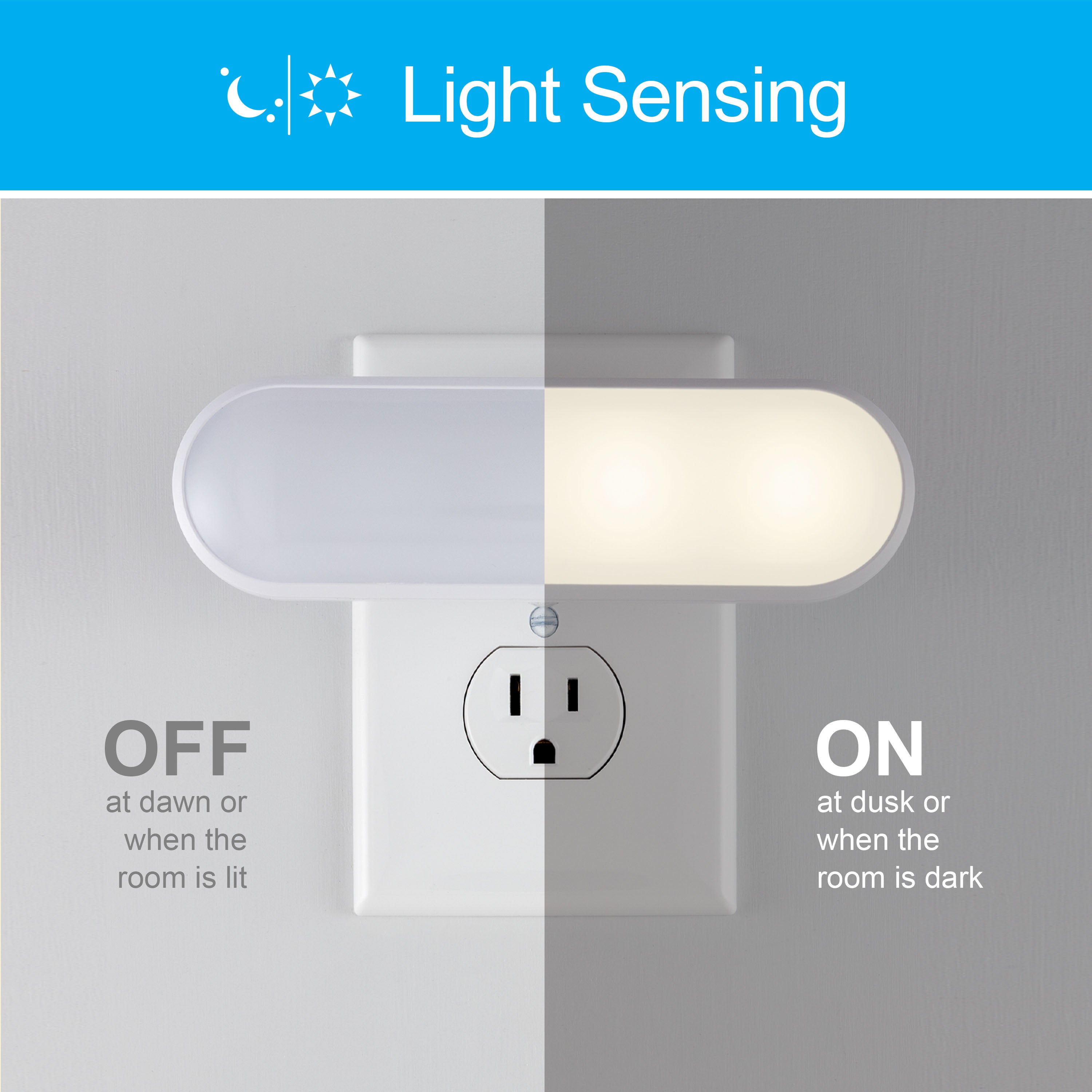 GE UltraBright Plug-In Automatic LED Light Bar, White