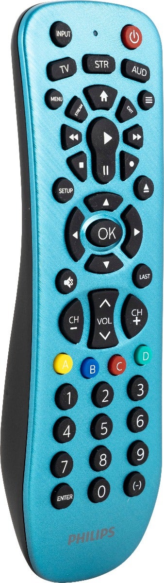 Philips 3-Device Universal Remote, Brushed Electric Blue