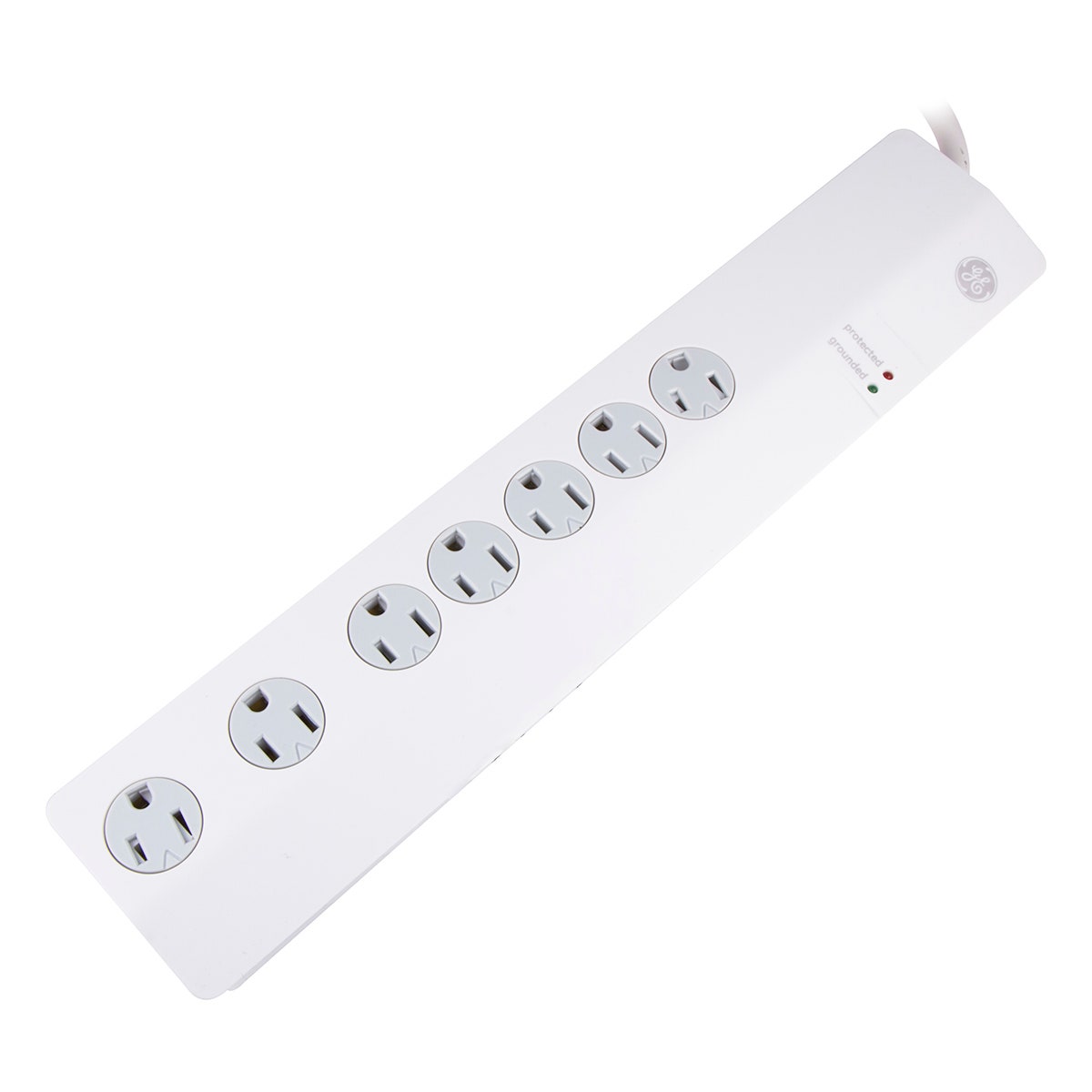 GE 7-Outlet 3ft. Surge Protector, White
