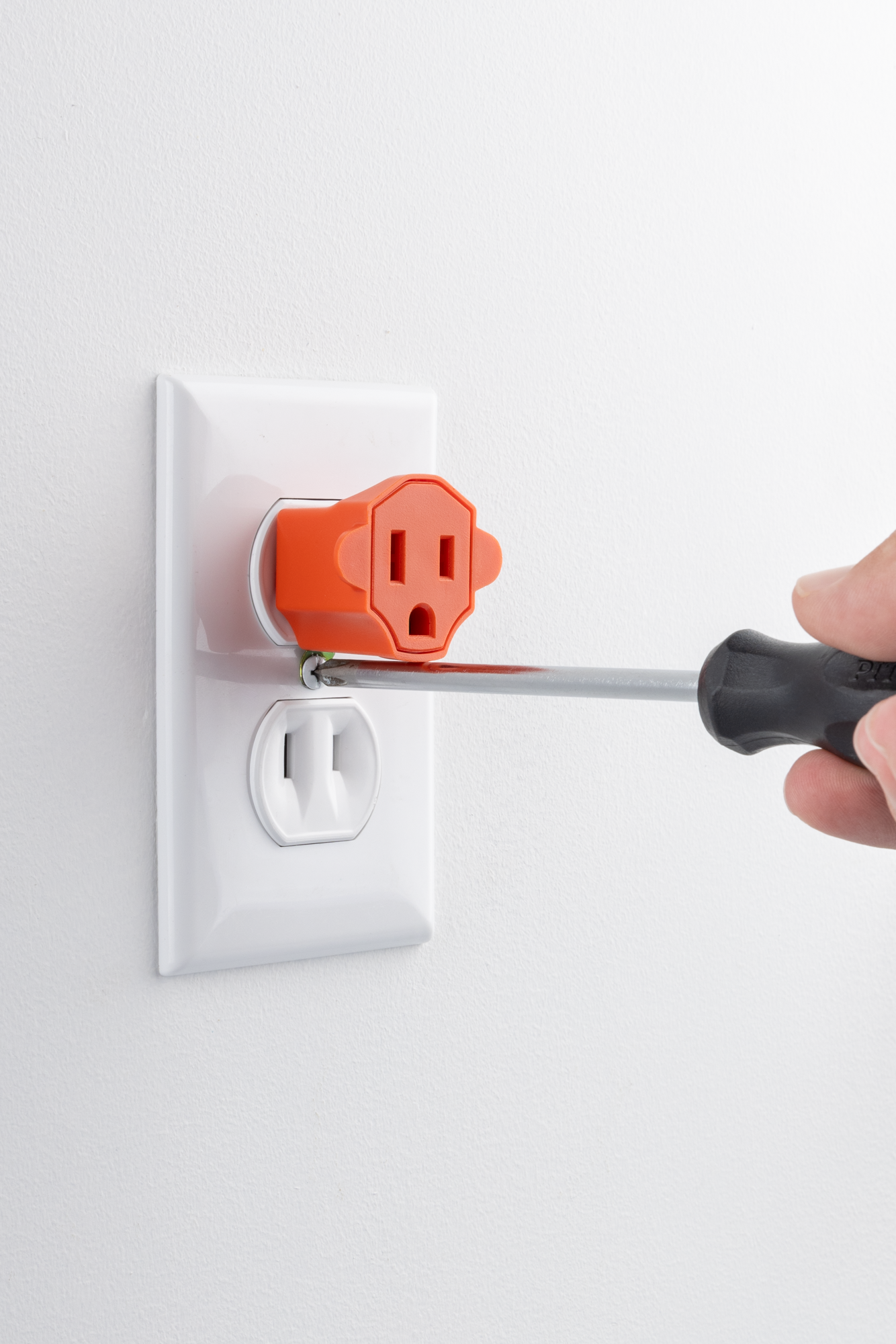 GE Polarized Grounded Adapter, 2 Pack, Orange