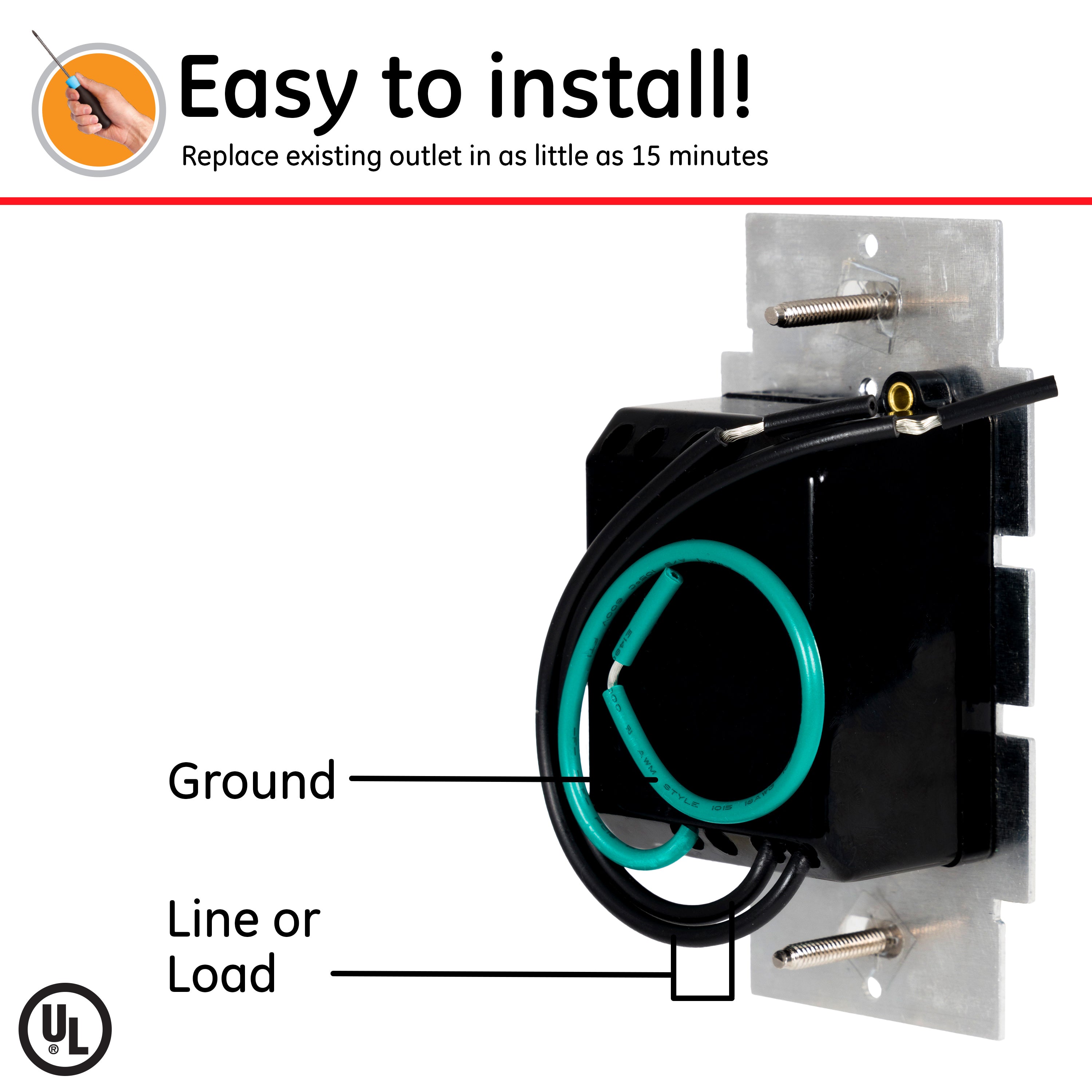 GE Single Pole Rotating Dimmer Switch