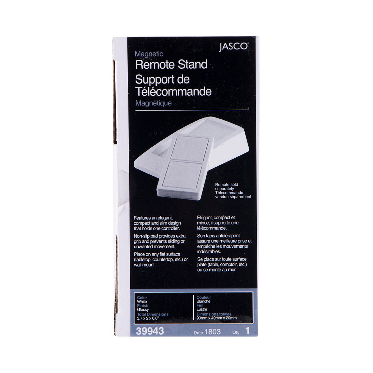 Jasco Magnetic Remote Stand, White