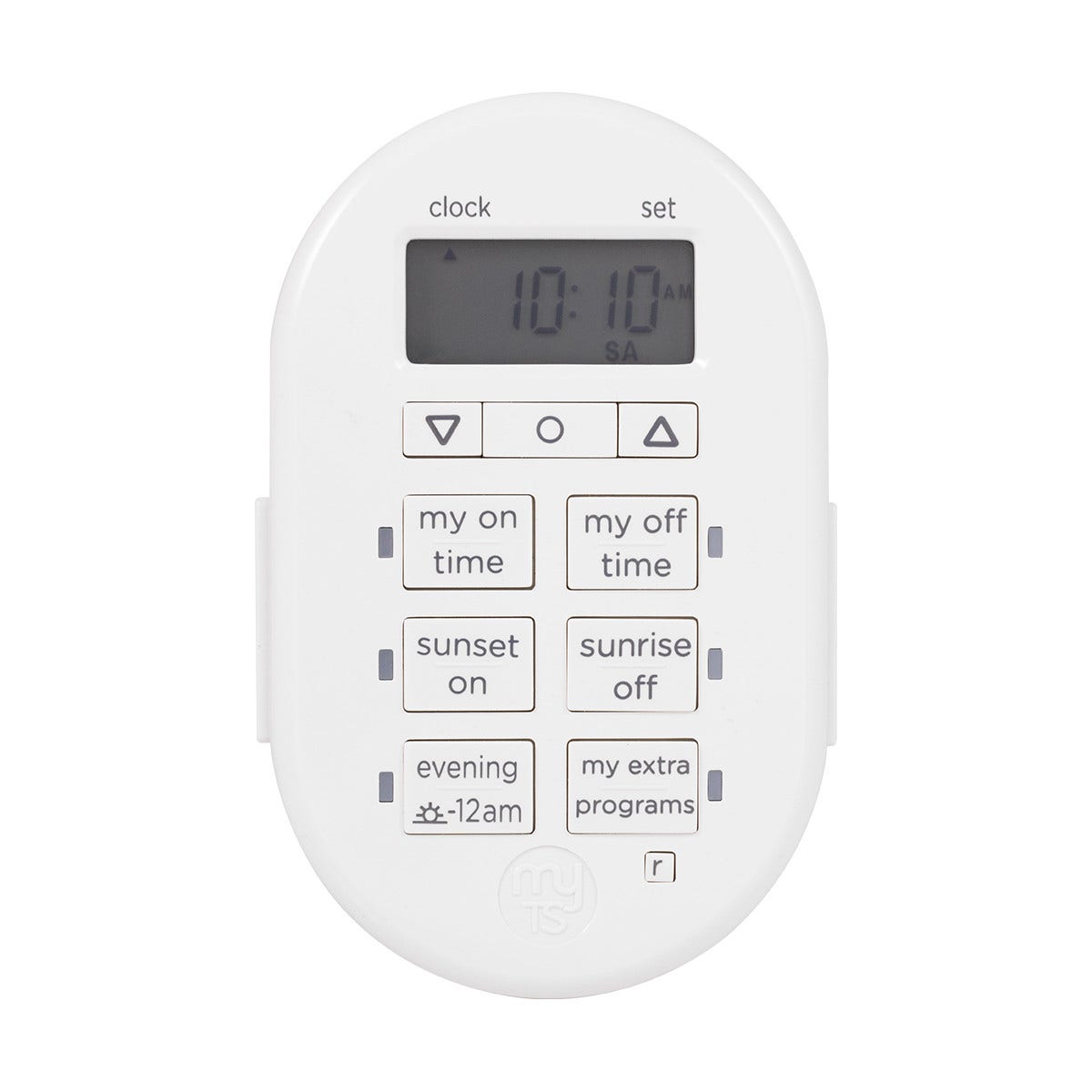 myTouchSmart Indoor Plug-In SunSmart Digital Timer, White