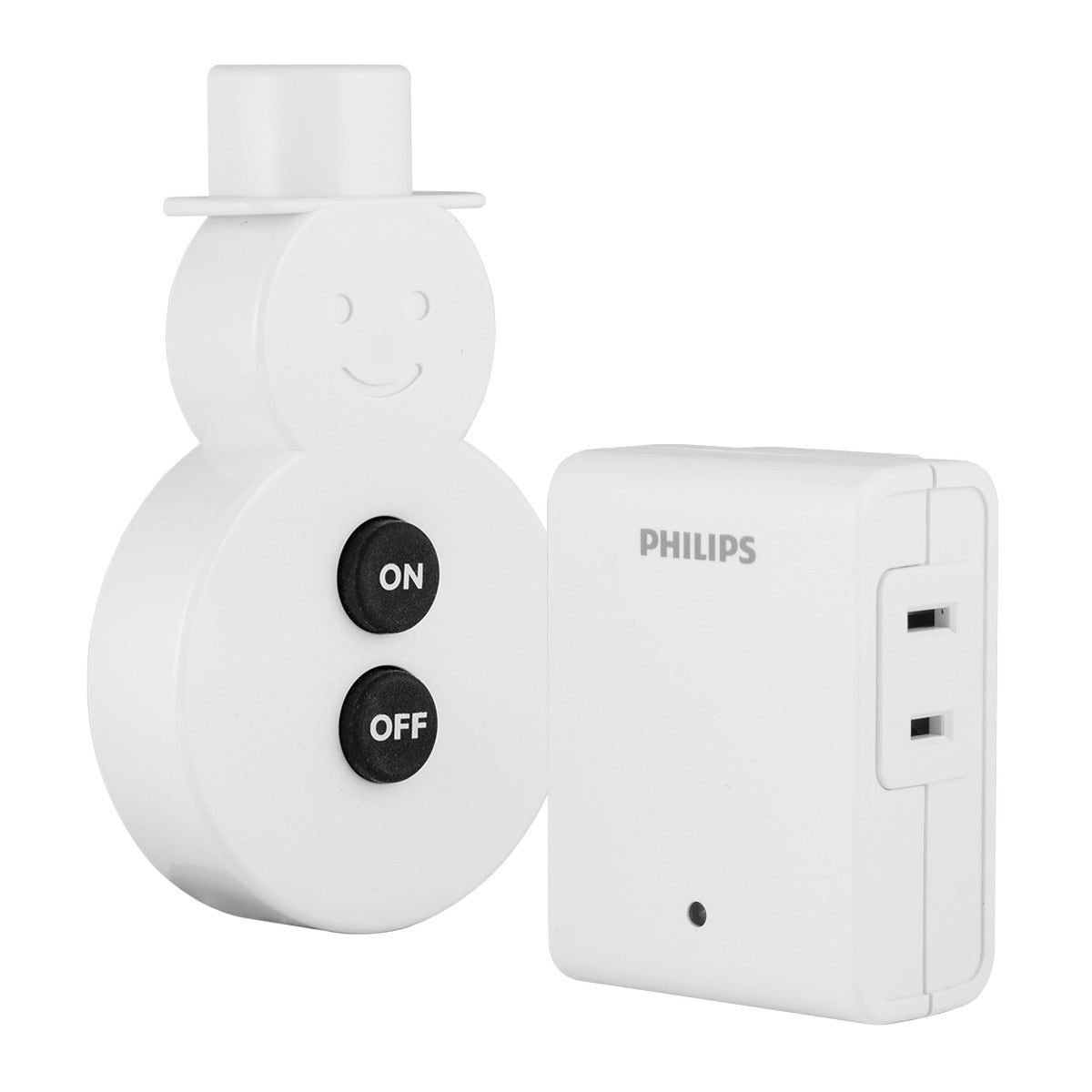 Philips Plug-In On/Off Switch with Snowman Remote, White