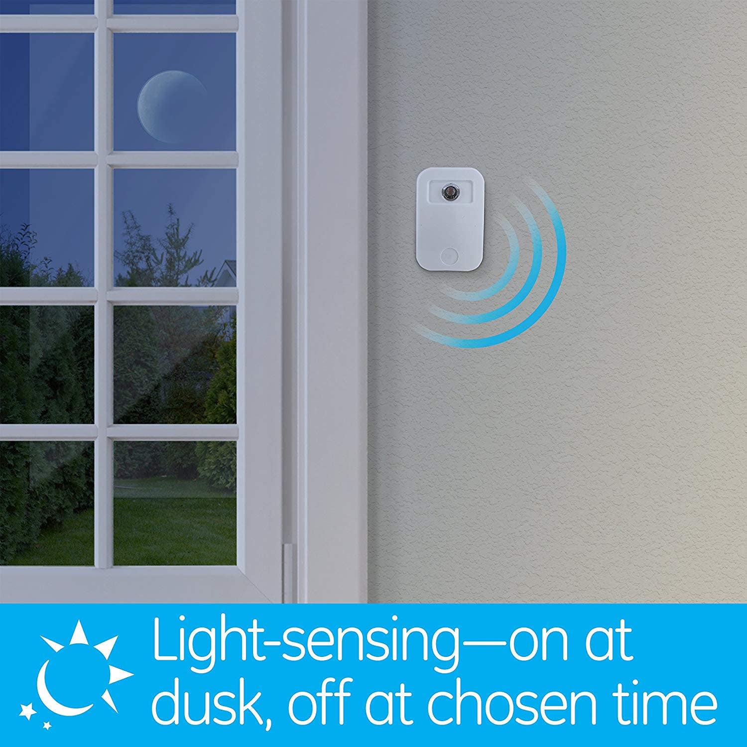 GE mySelectSmart Light Sensing Wireless Lighting Control, White