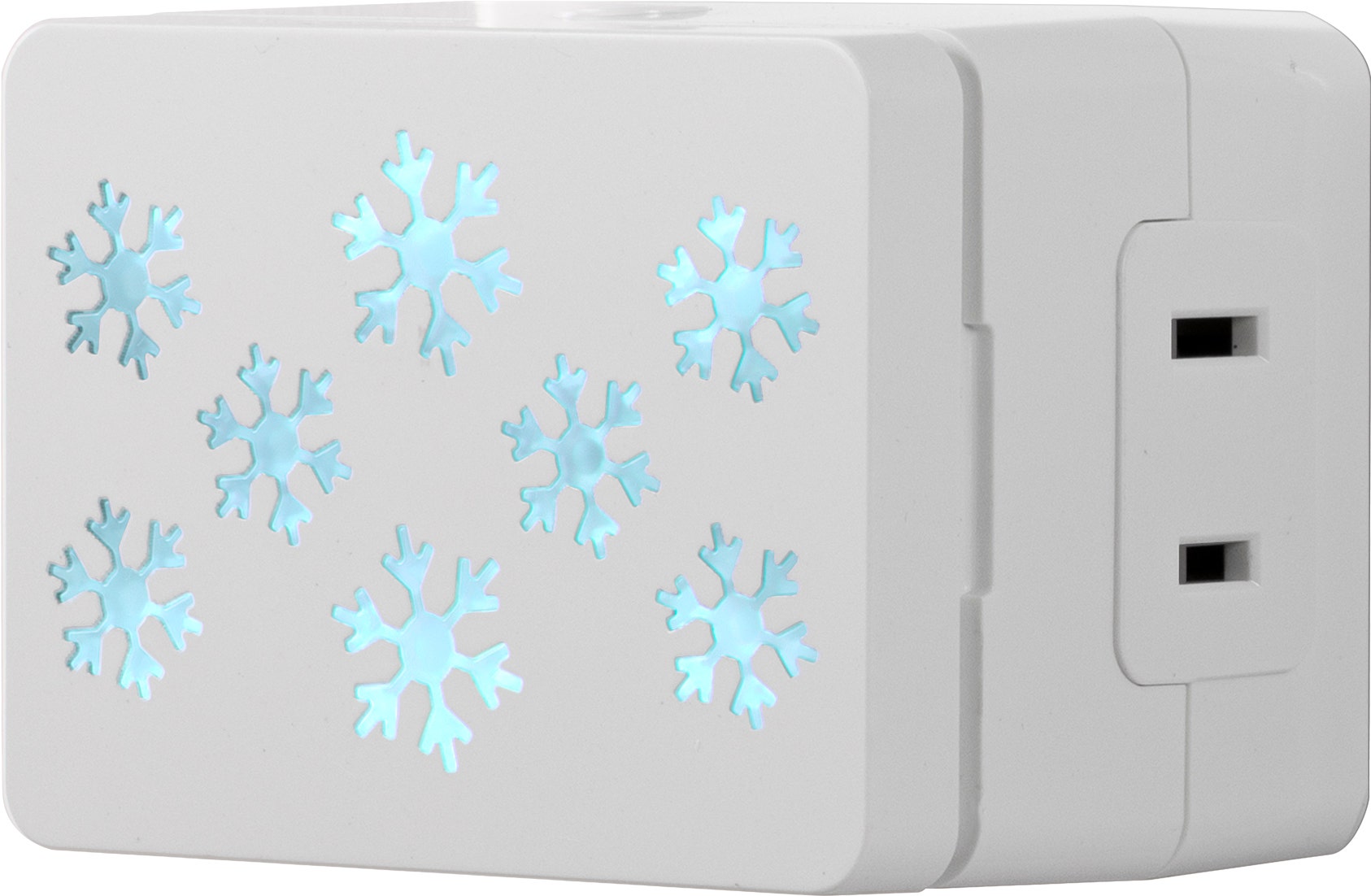 Philips Indoor Plug-In 1-Outlet Color Changing Snowflake Digital Timer, White
