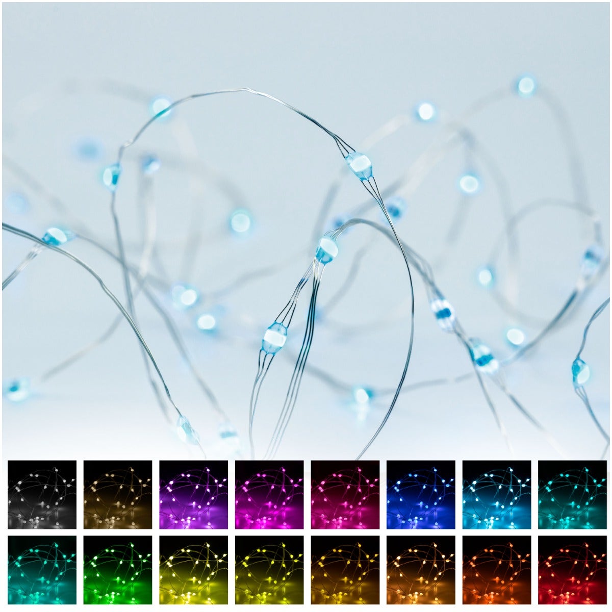 Enbrighten WiFi VIBE Color-Changing LED Fairy String Lights, 60 Lights, 20ft.