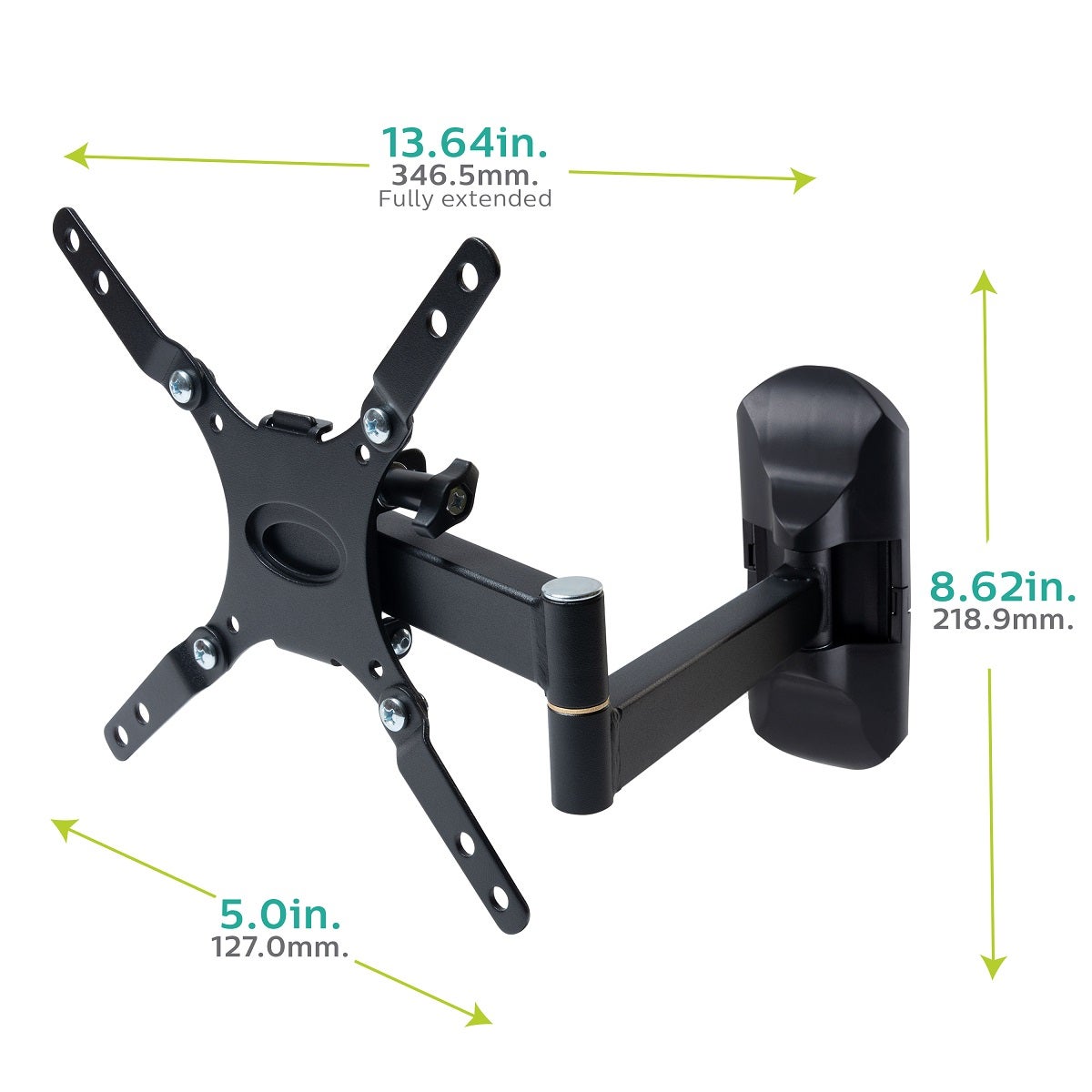 Philips Full-Motion TV Wall Mount, Up to 55in., Black