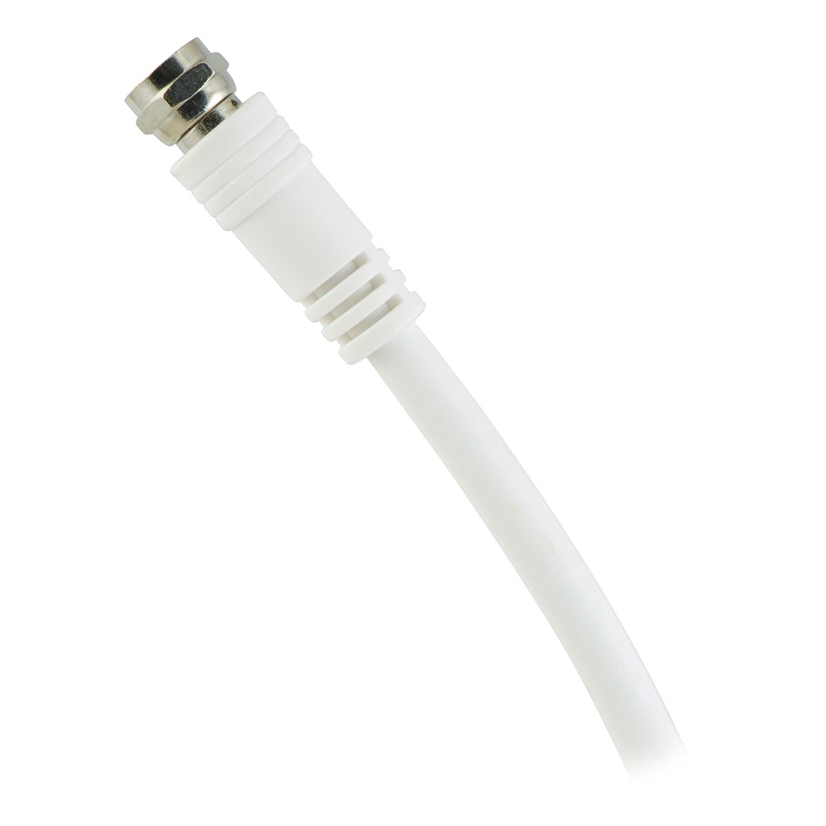 GE 6ft. RG6 Coaxial Cable with F-Type Connectors, White