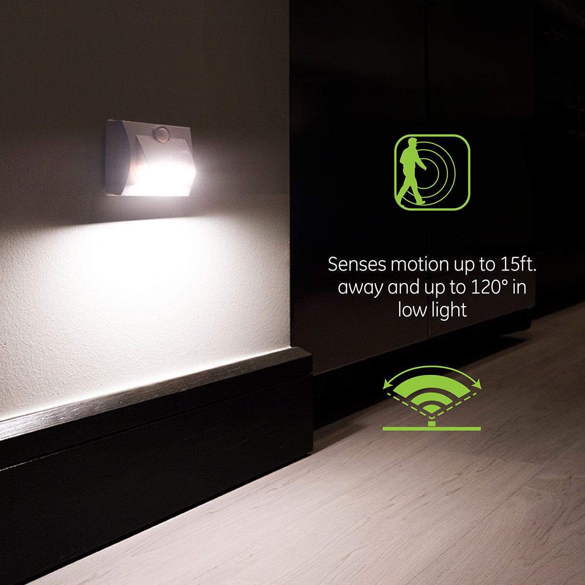 GE Motion-Sensing Path Light, White