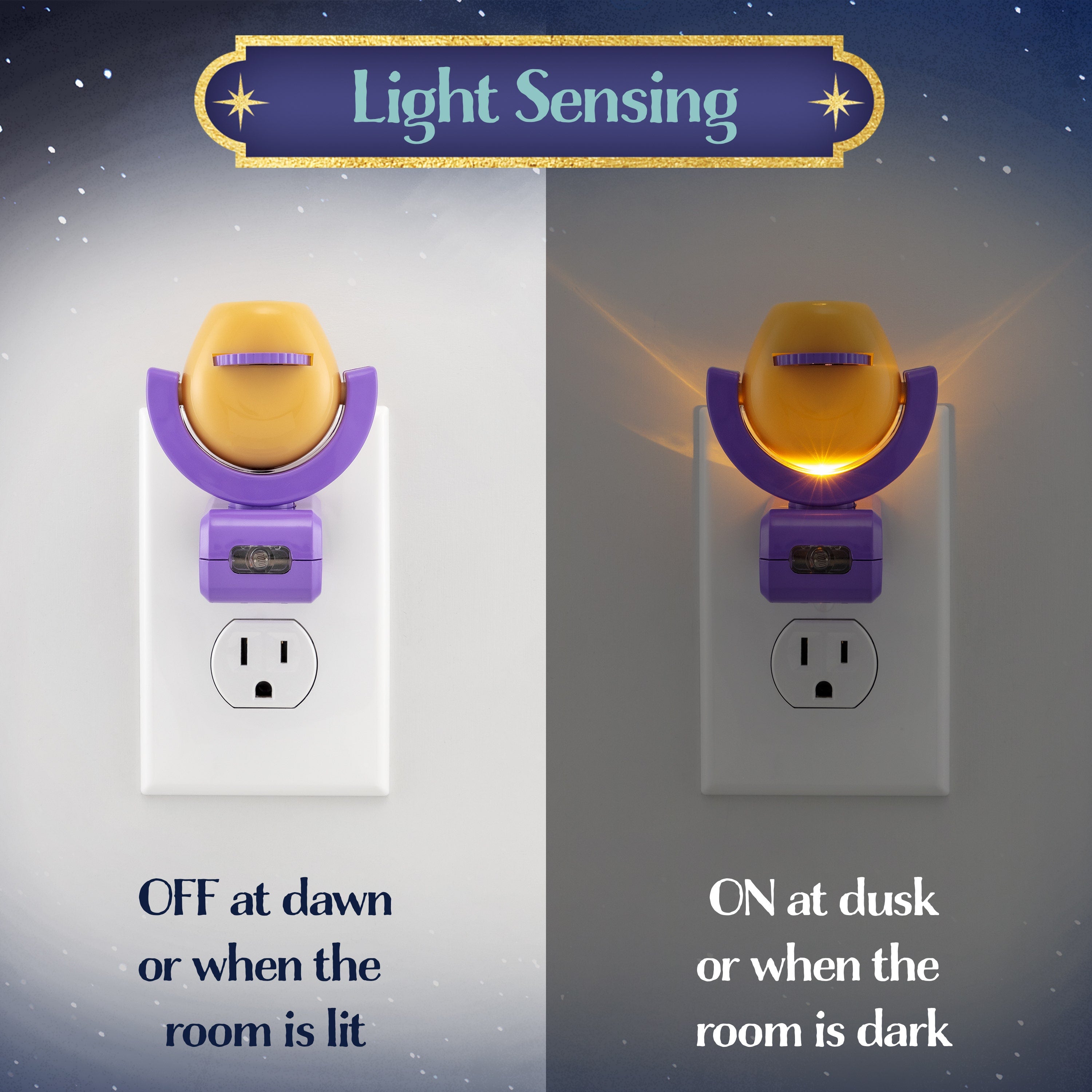 Projectables Disney WISH LED Night Light, Purple
