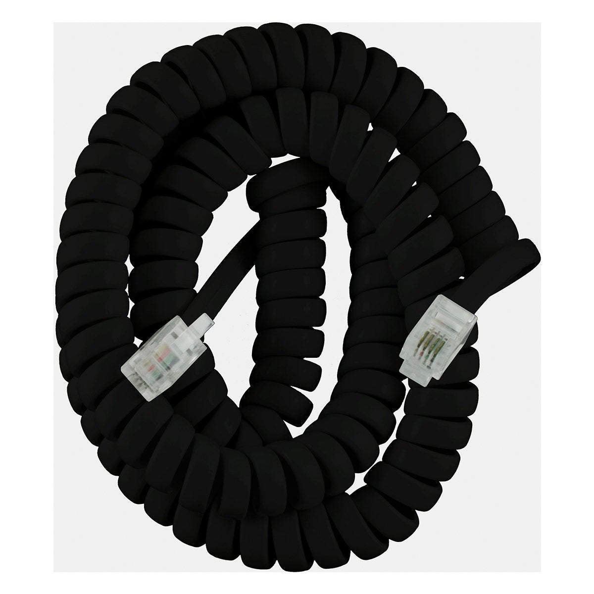 Power Gear 12 ft. Coiled Handset Cord, Black