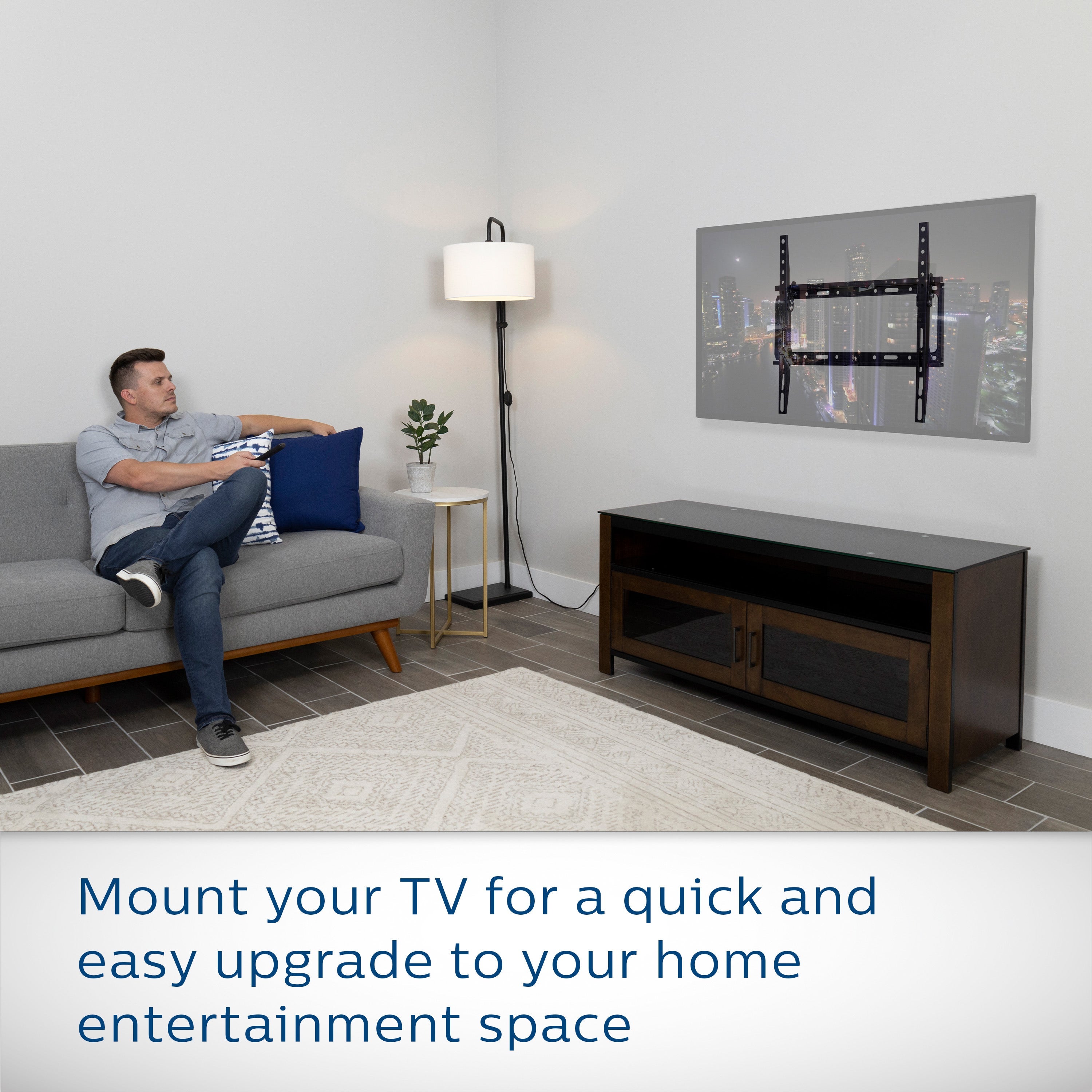 Philips Tilt TV Wall Mount, Up to 80in., Black