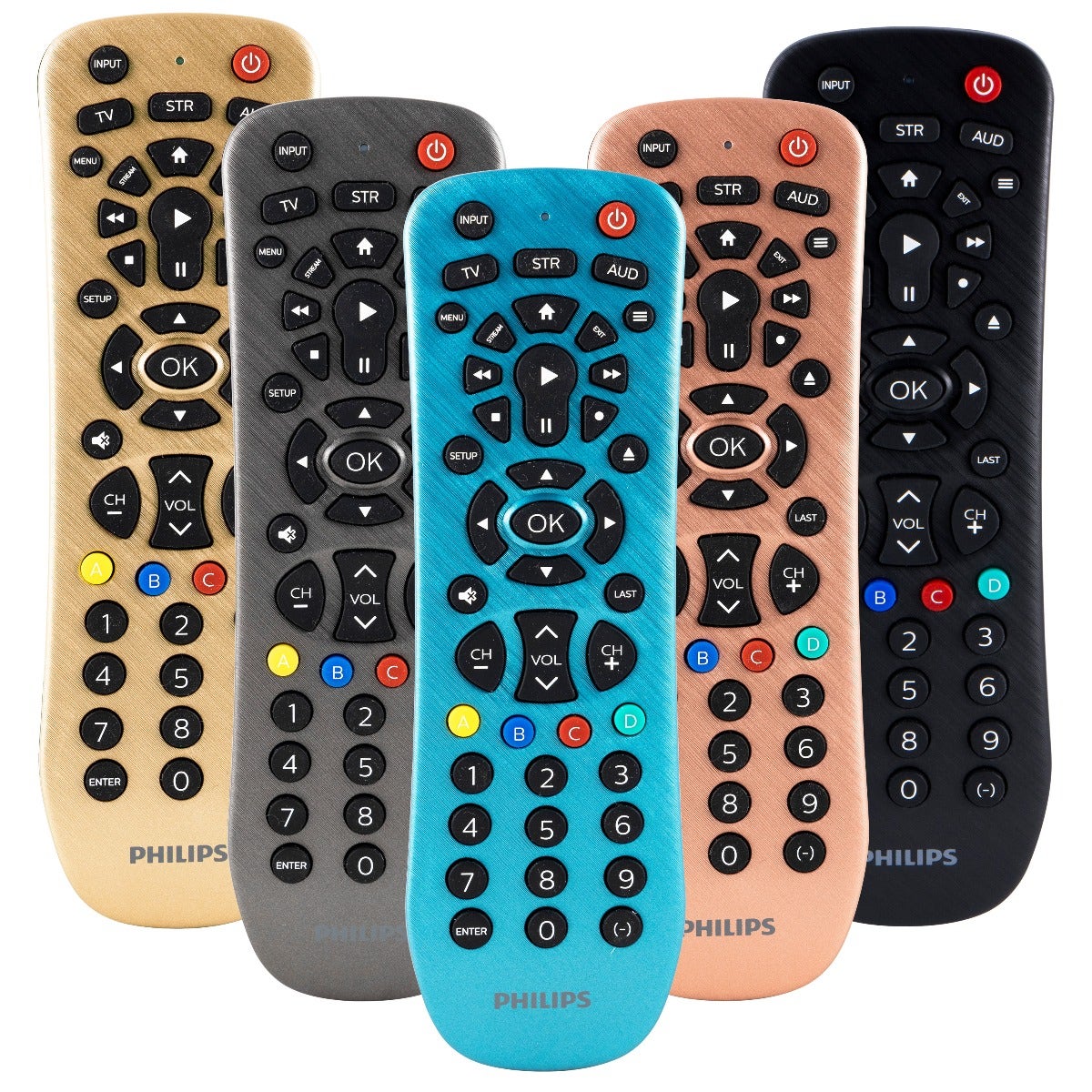 Philips 3-Device Universal Remote, Brushed Electric Blue