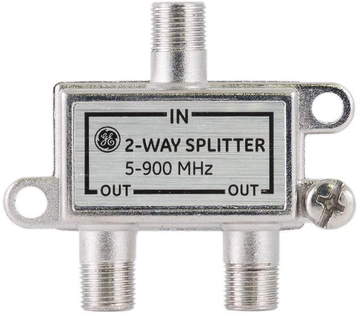GE 2-Way Signal Splitter, 8 Pack, Silver