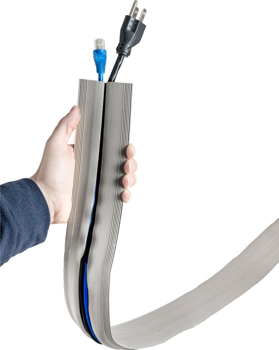 Cordinate 10ft. Cable Management Cord Cover, Gray
