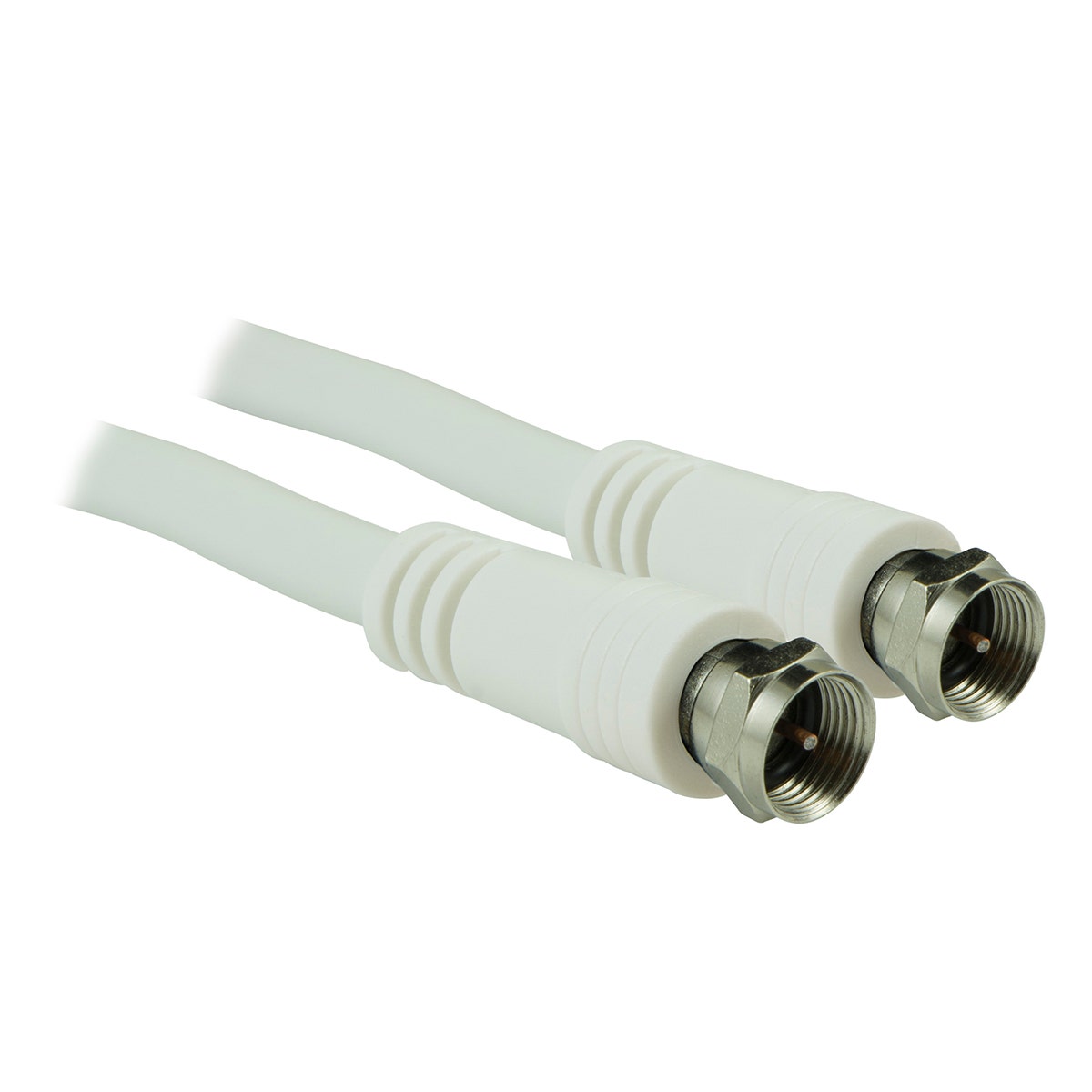 GE 3ft. RG6 Coaxial Cable with F-Type Connectors, White