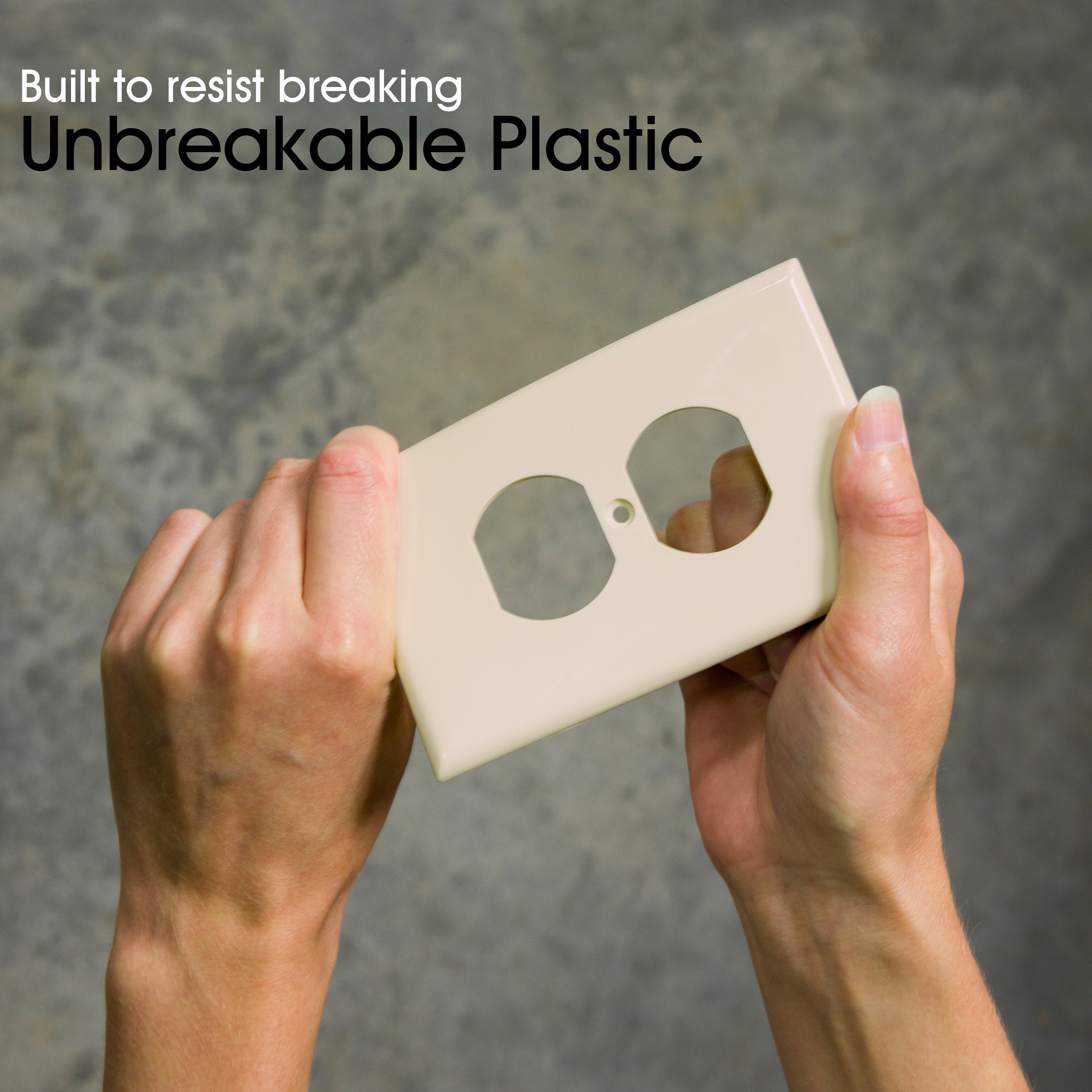 Power Gear Duplex Outlet Receptacle Oversized Wallplate, Light Almond