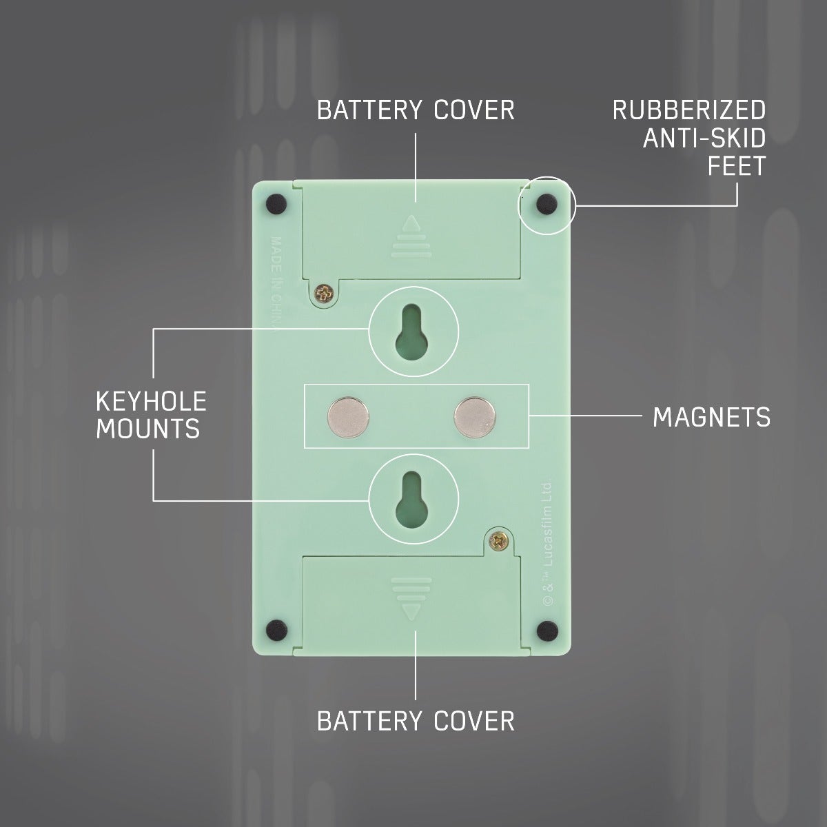 Star Wars The Mandalorian The Child Battery Operated LED Light Switch, Green