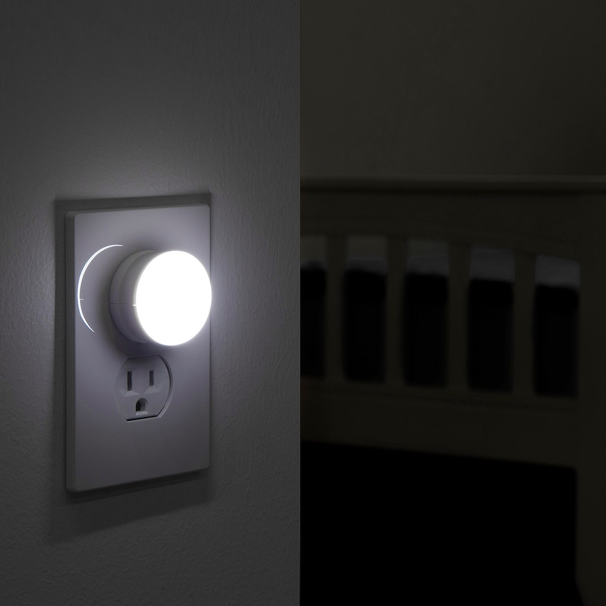 Lights by Night LED GLO Dot Light Sensing Night Light, 4 Pack, White