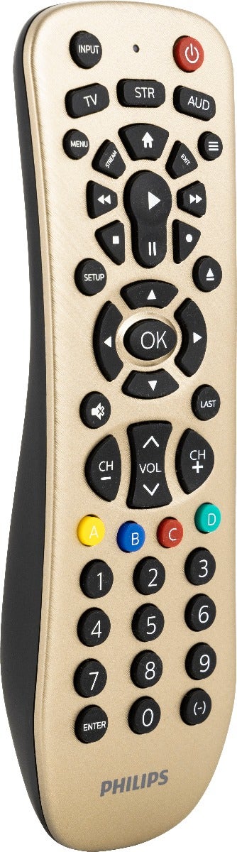 Philips 3-Device Universal Remote, Brushed Gold