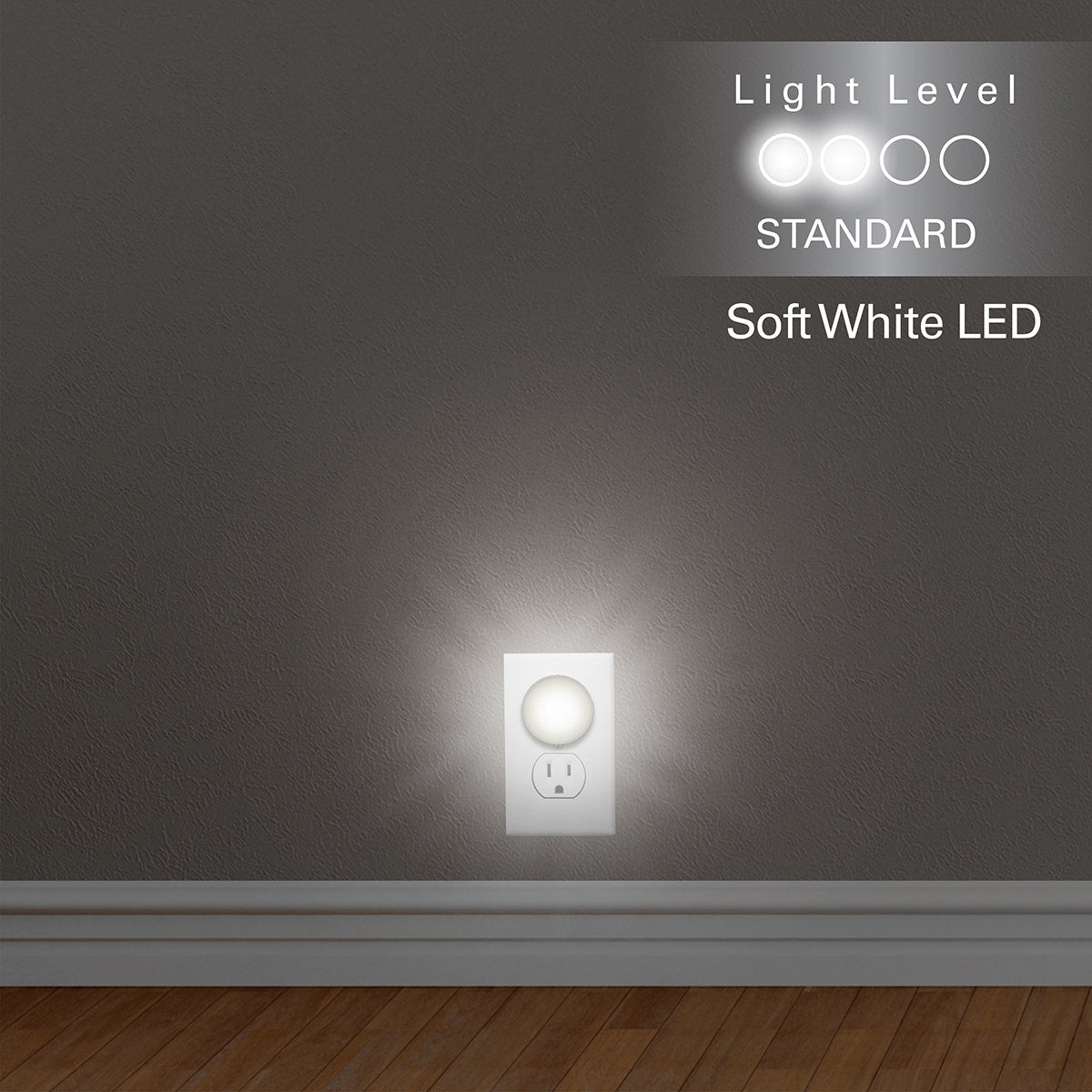 Lights by Night LED GLO Dot Light Sensing Night Light, 4 Pack, White