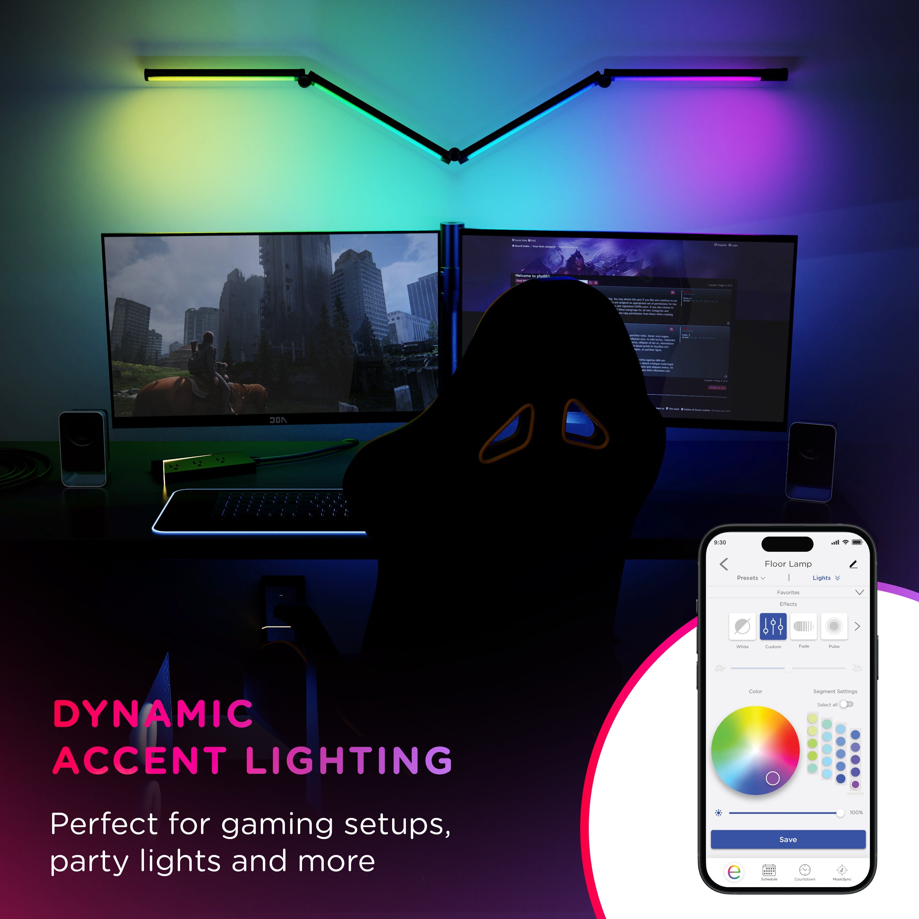 Enbrighten WiFi VIBE Spectrum Color-Changing Adjustable Accent Lamp