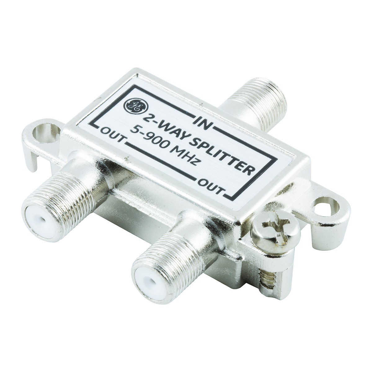 GE 2-Way Signal Splitter, Silver