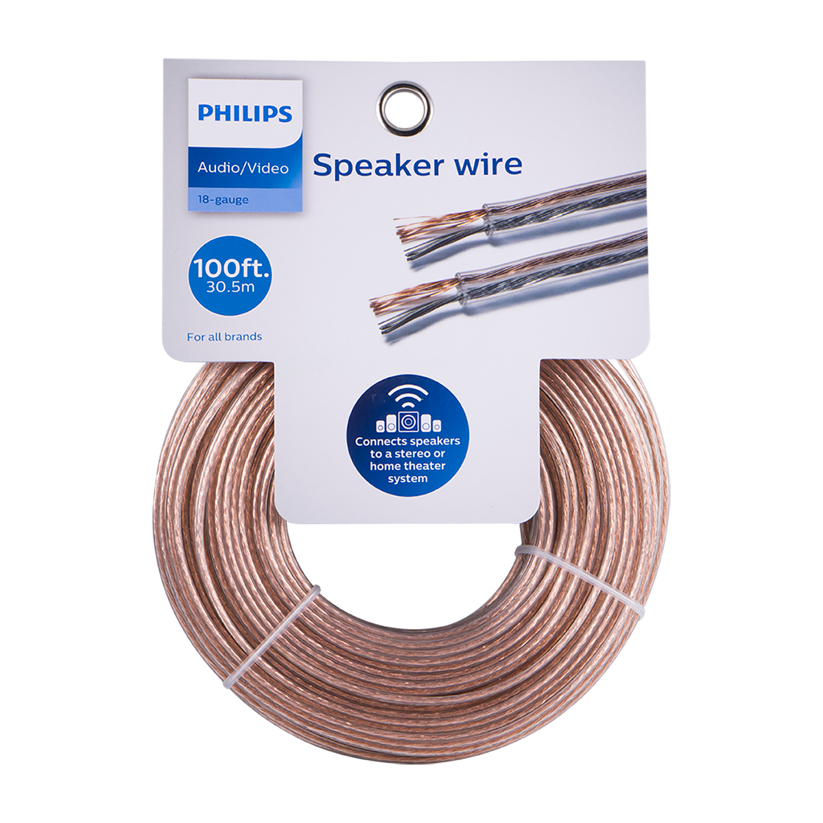 Philips 100 ft. Speaker Wire, Gold