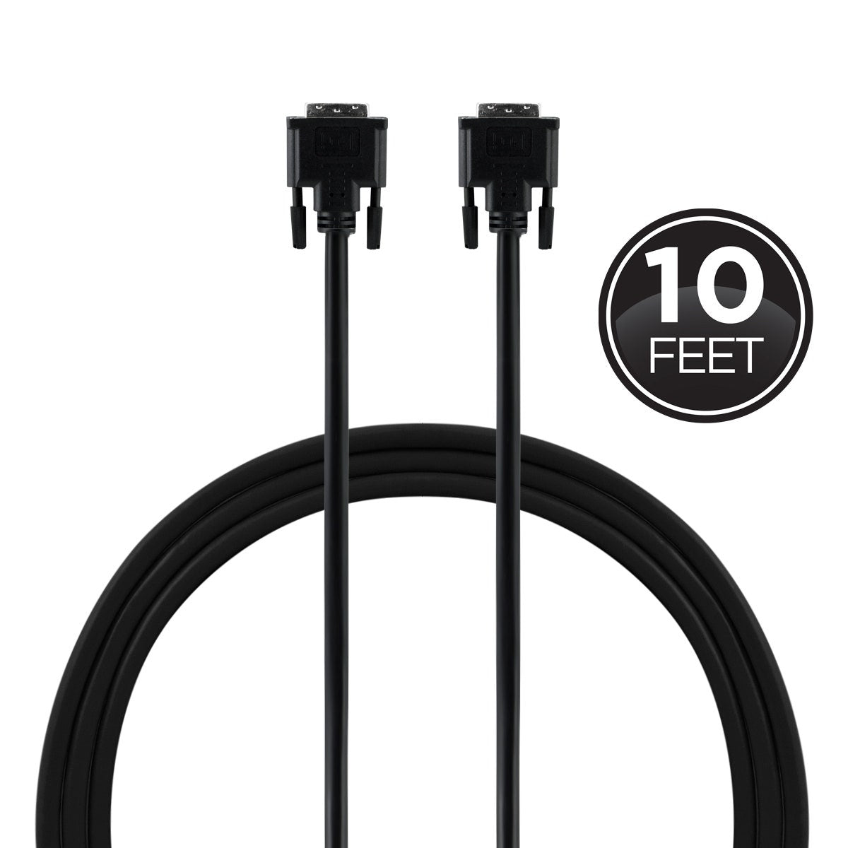 GE 10ft. DVI-D Dual Link Cable, Black