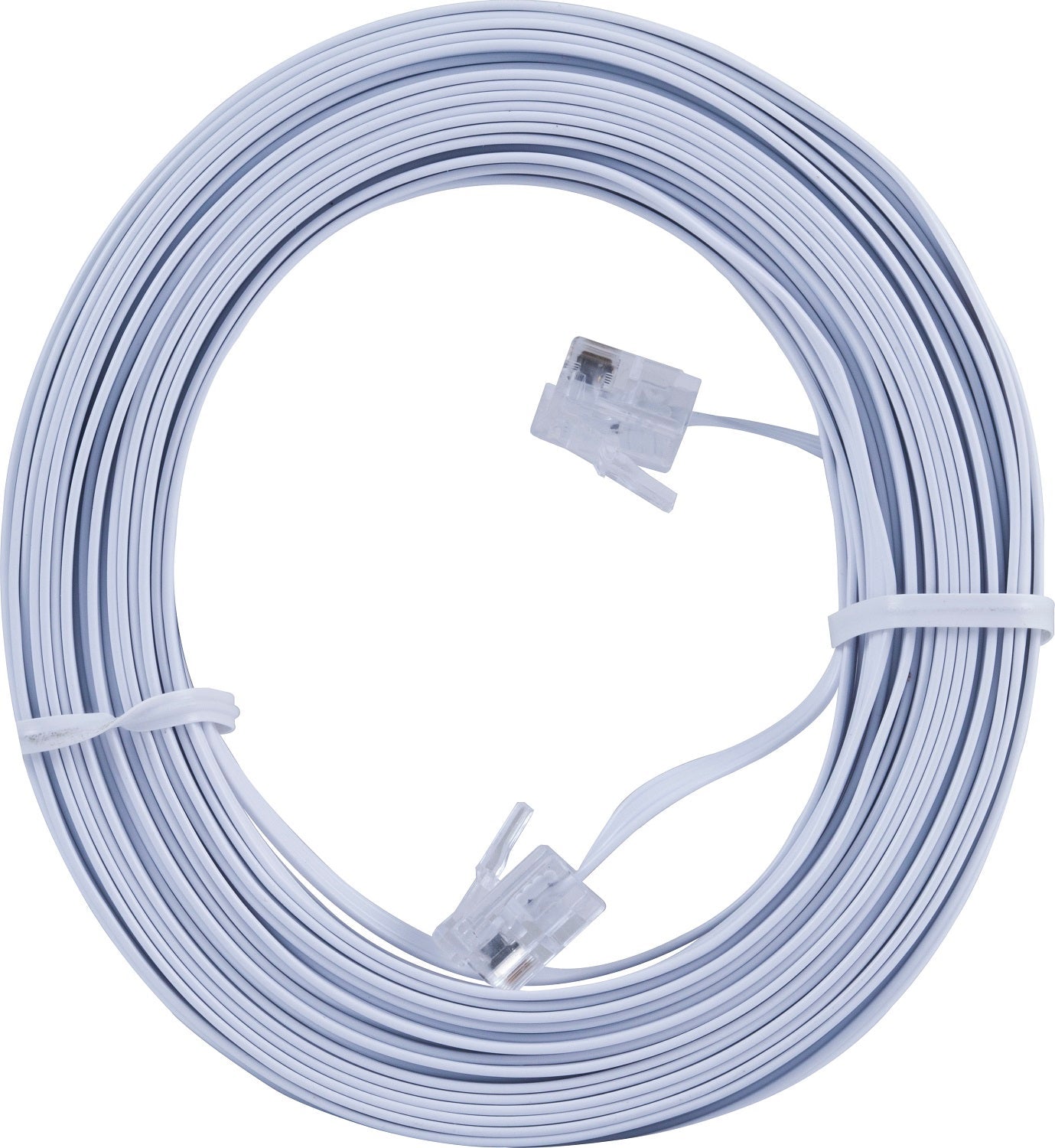 Power Gear 50ft. Ultra Thin Phone Line Cord, White