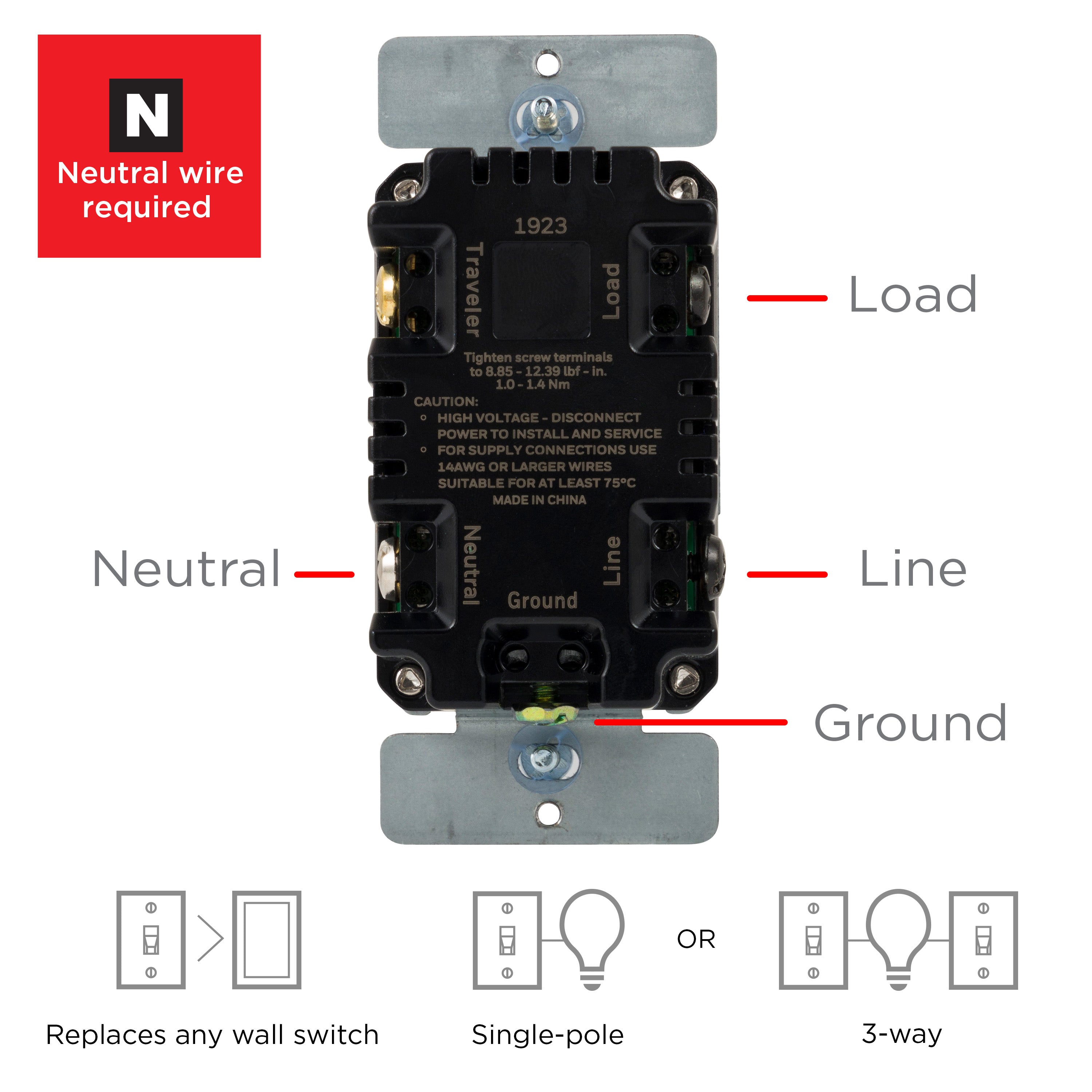 UltraPro 24-Hour Digital In-Wall Timer