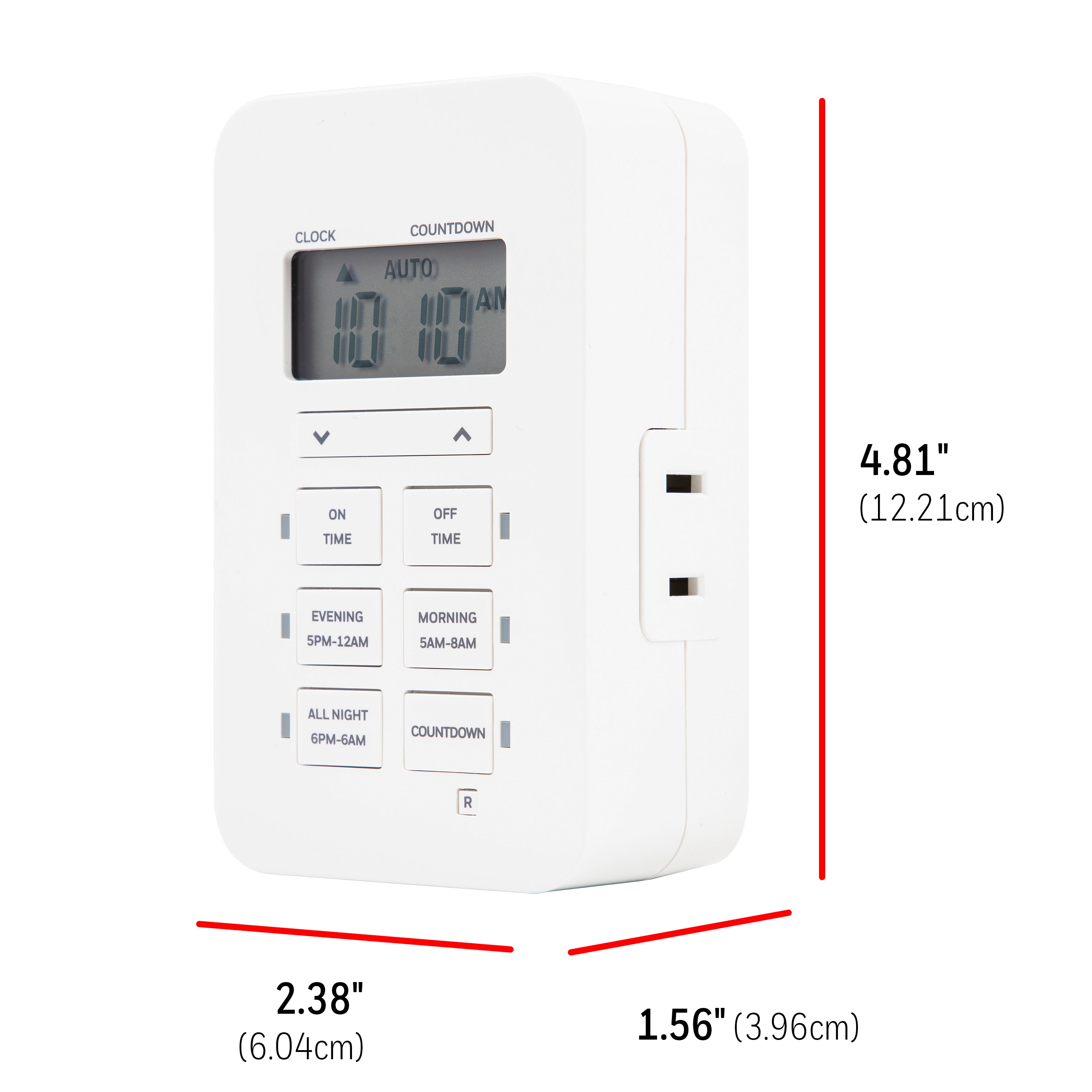 UltraPro Indoor Plug-in Digital 24-Hour Timer, White