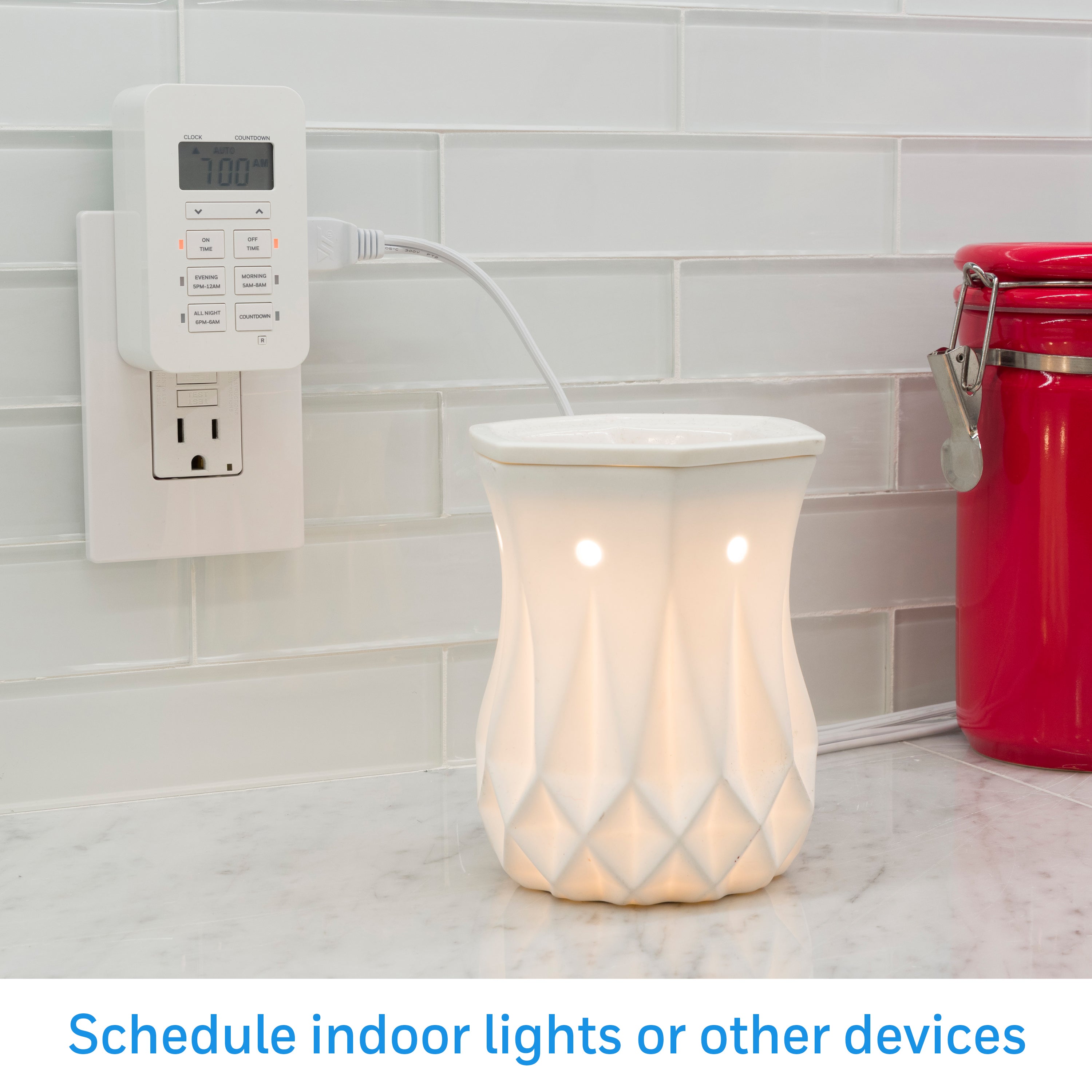 UltraPro Indoor Plug-in Digital 24-Hour Timer, White