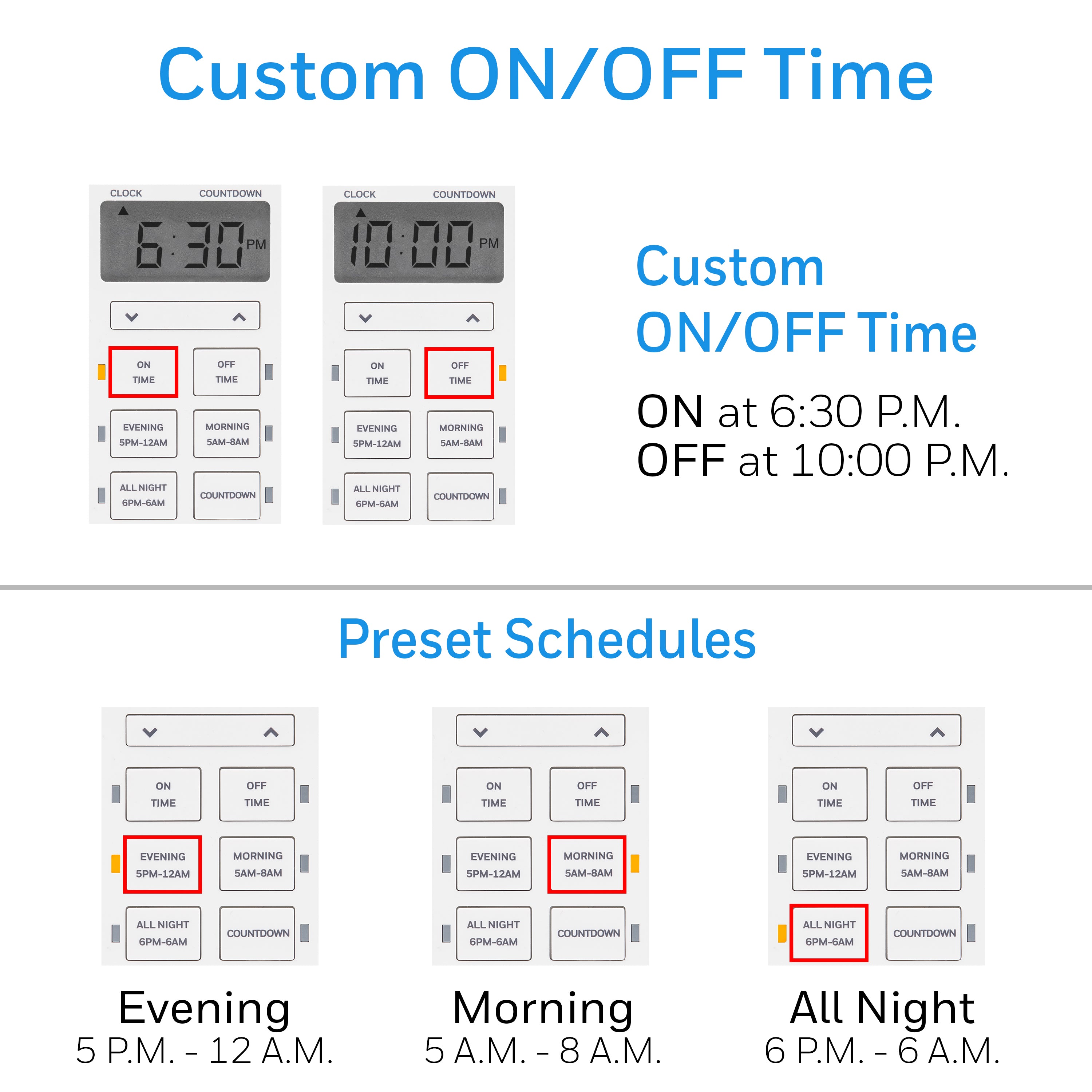 UltraPro Indoor Plug-in Digital 24-Hour Timer, White