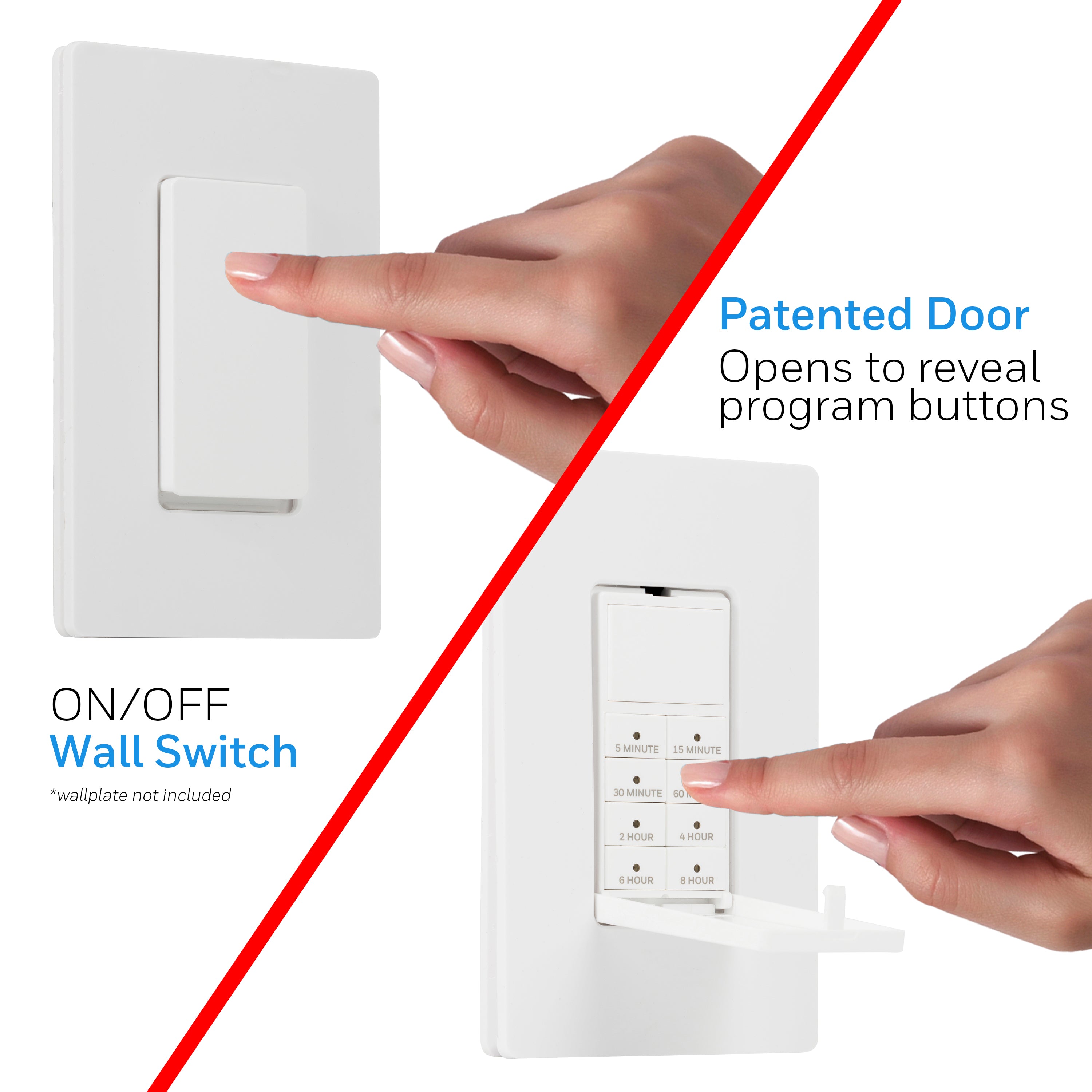 UltraPro In-Wall Push-Button Countdown Timer, White
