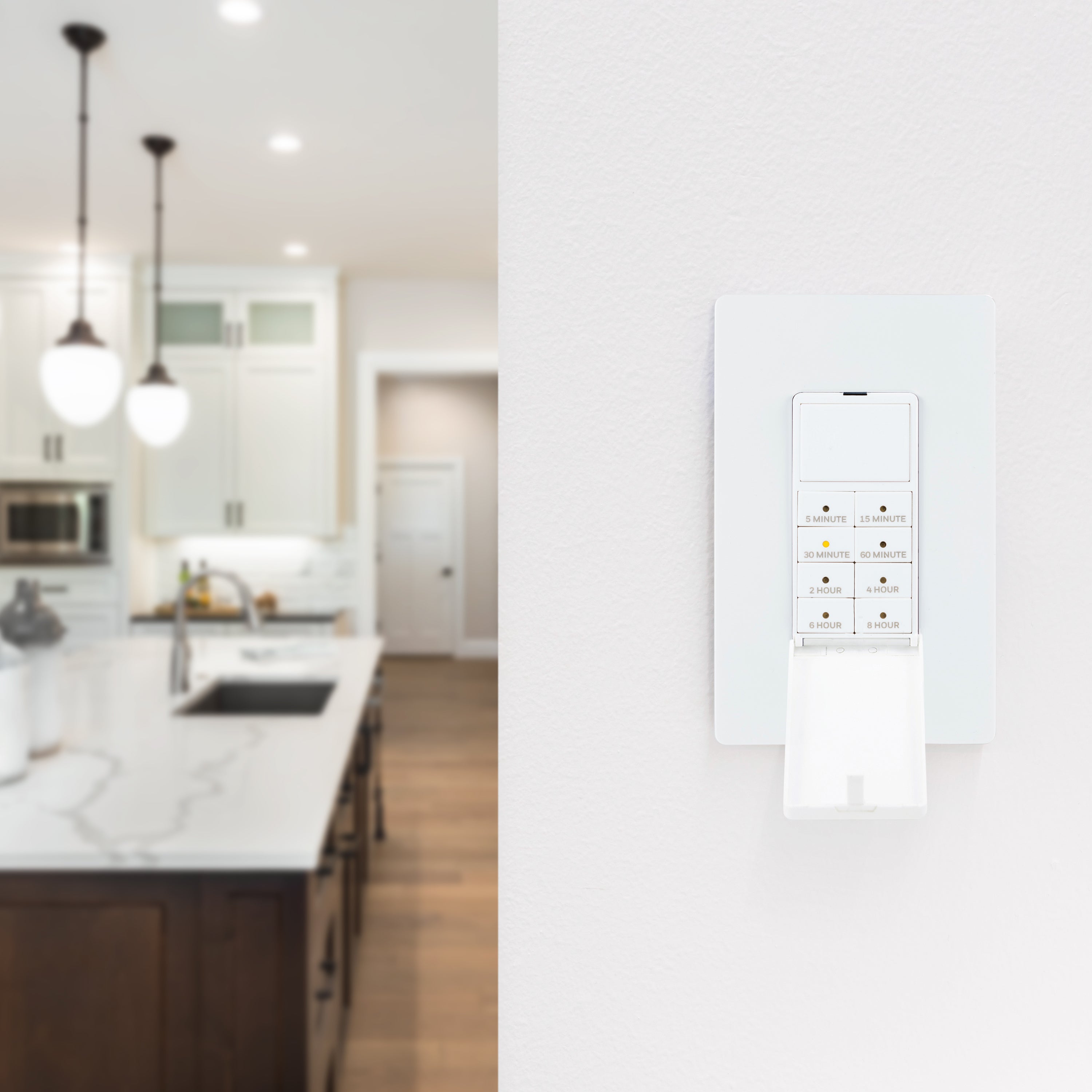 UltraPro In-Wall Push-Button Countdown Timer, White