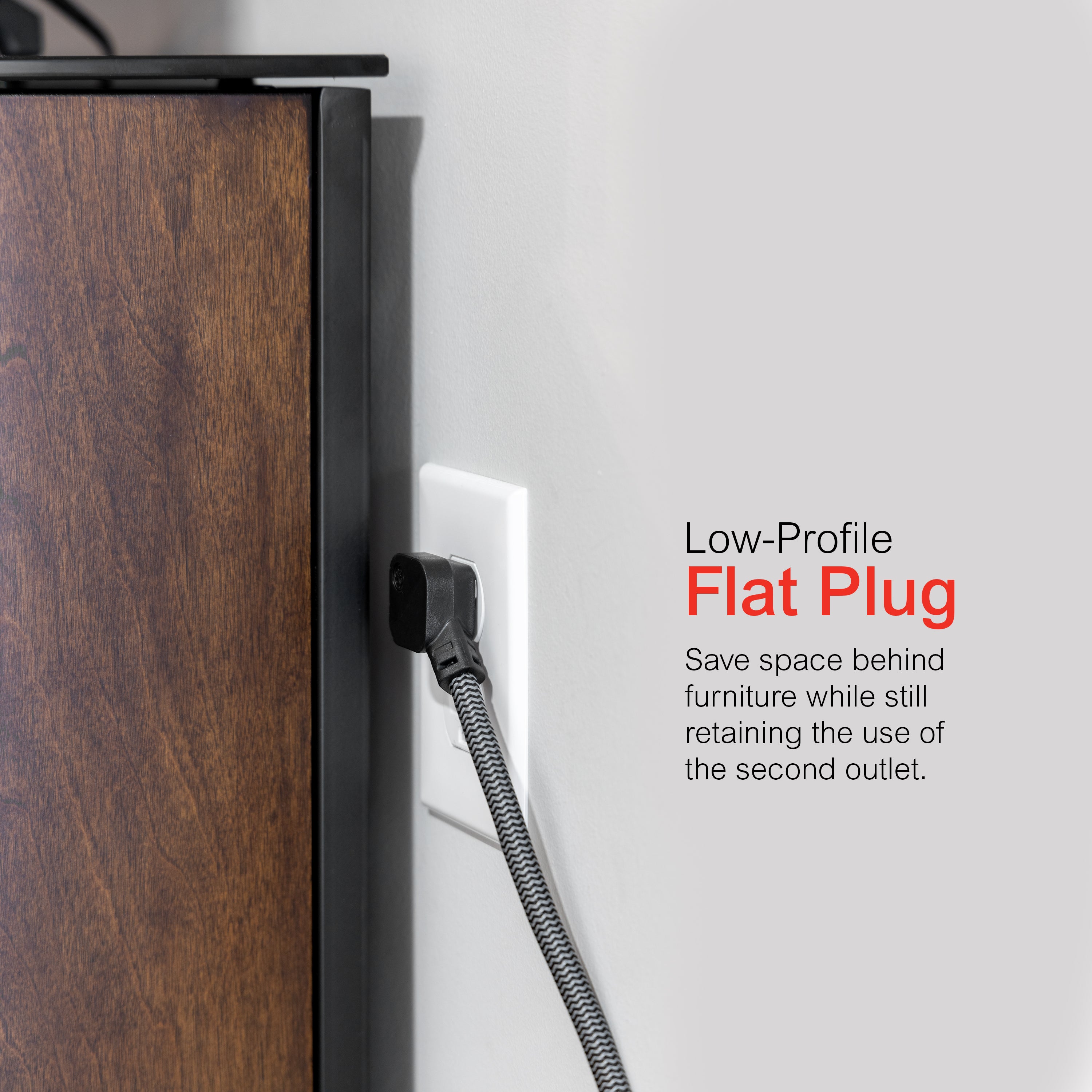 GE Pro Extension Cord with Surge Protection, 15ft., 3-Outlet Surge Black/Gray