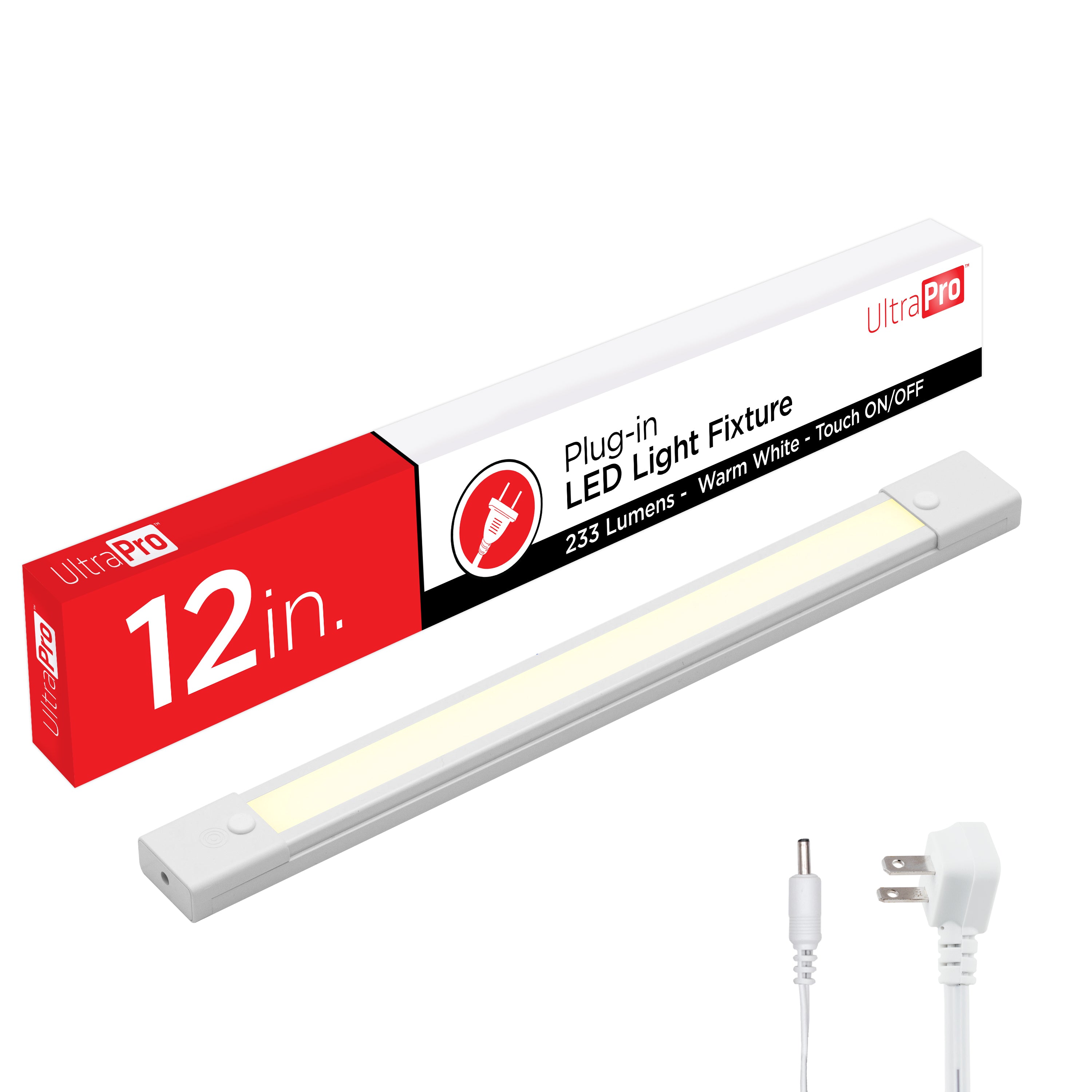 UltraPro 12in. Plug-In LED Light Fixture, White