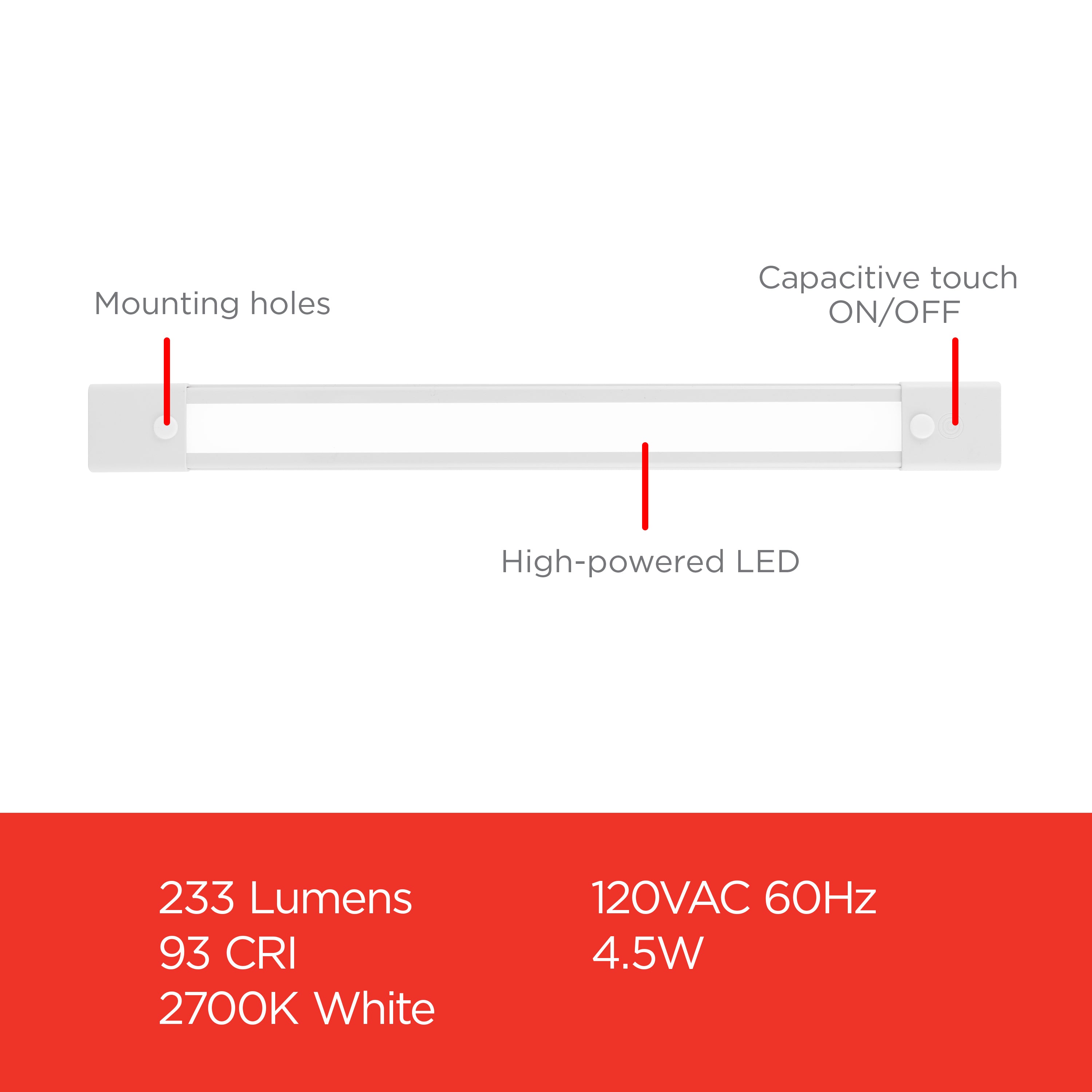 UltraPro 12in. Plug-In LED Light Fixture, White