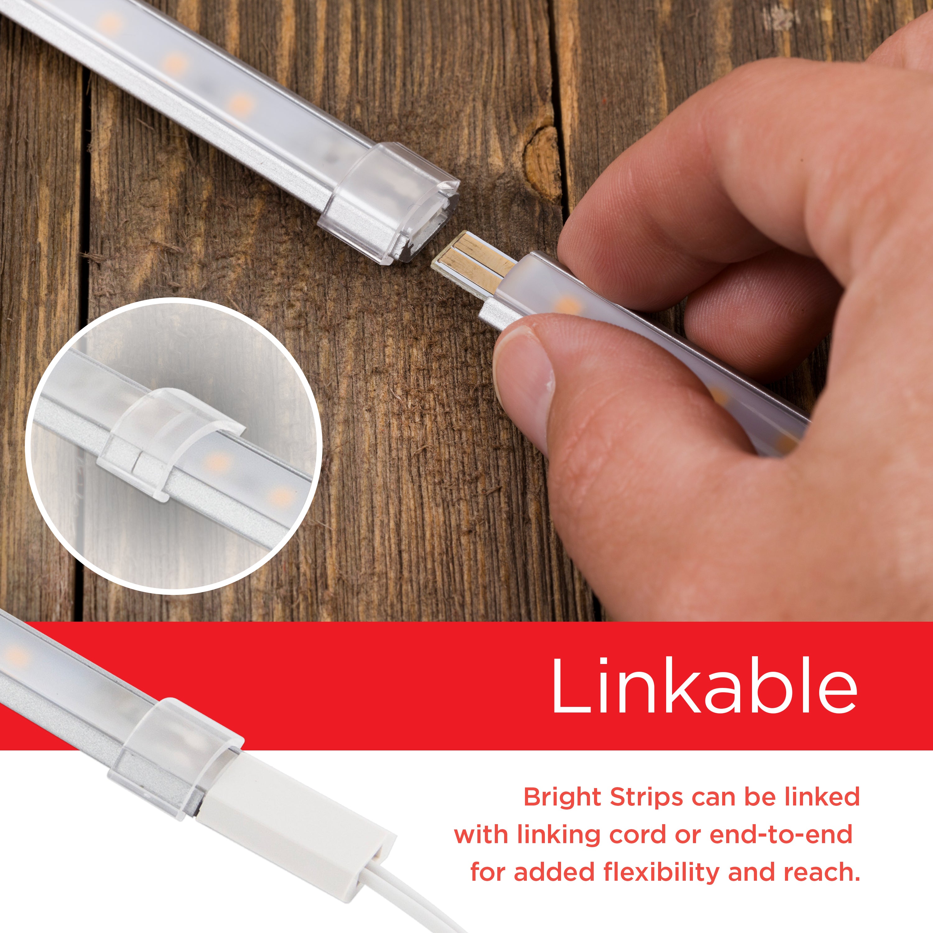 UltraPro 10in. Linkable LED Bright Strips, 3 Pack