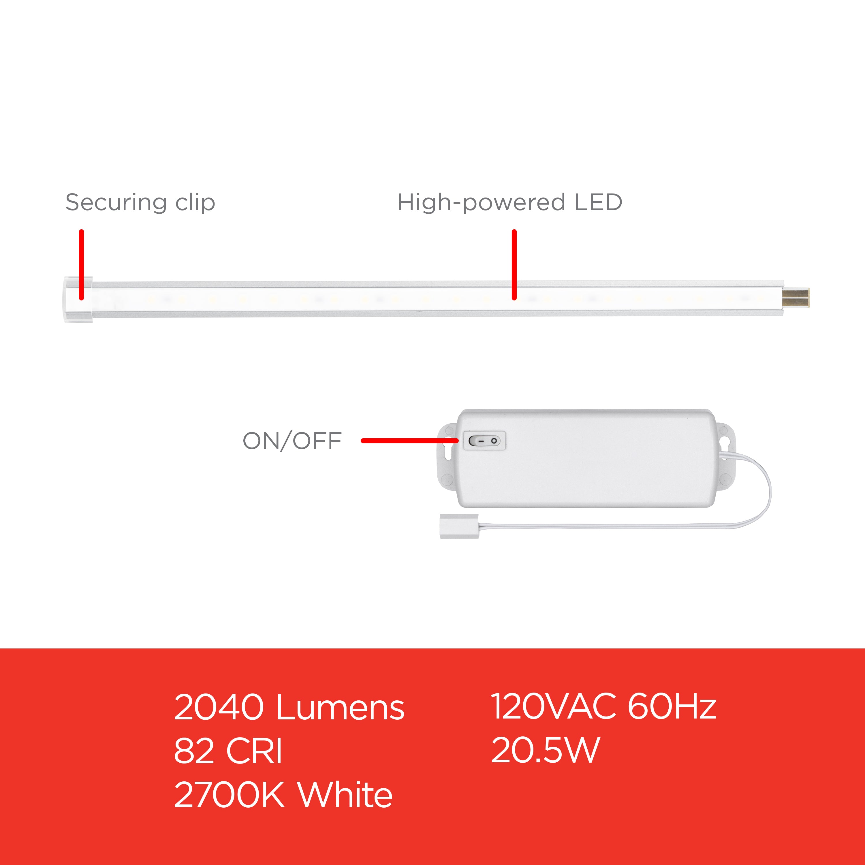 UltraPro 10in. Linkable LED Bright Strips, 3 Pack
